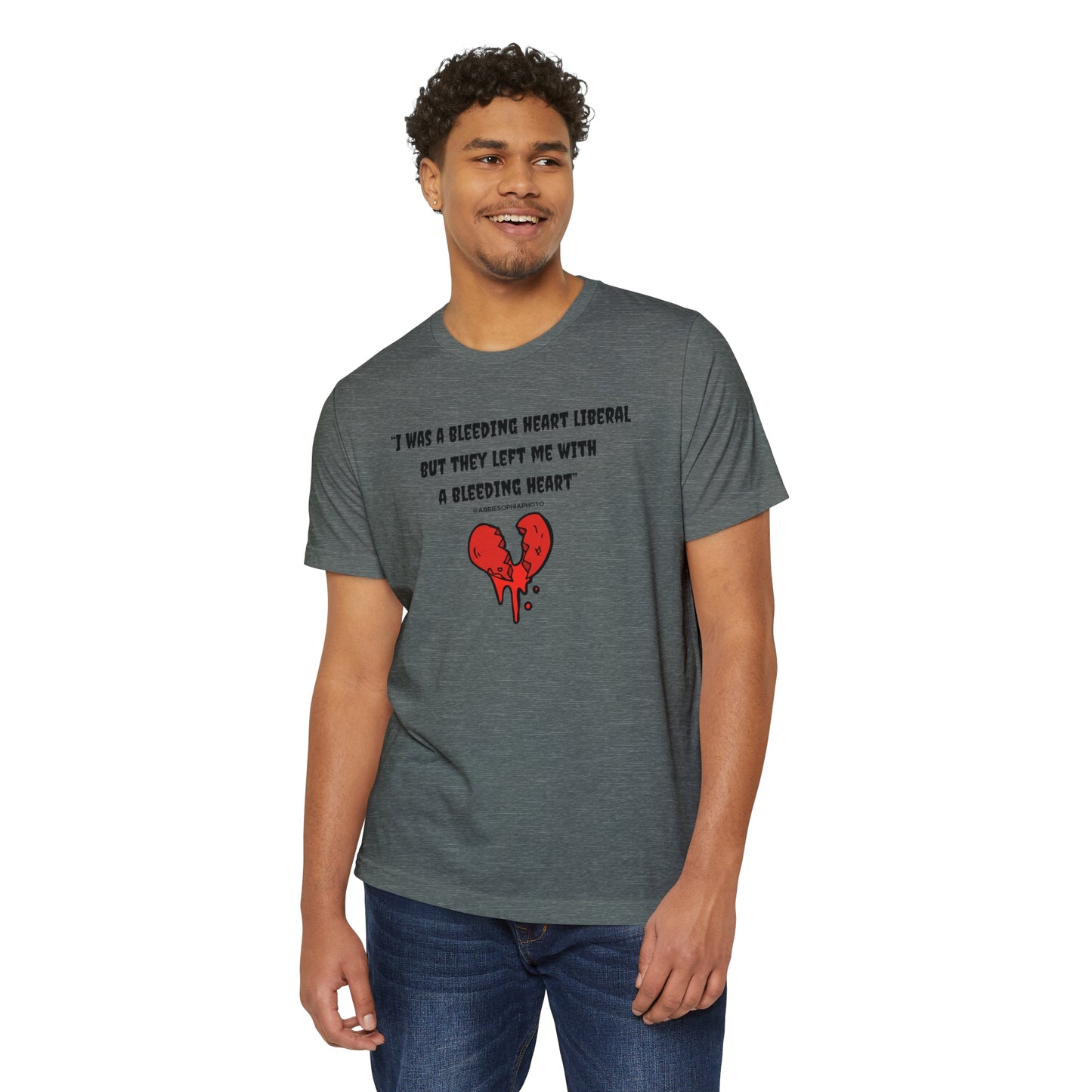 Abbie Sophia Quote Once Was A Bleeding Heart Liberal Unisex Textured T-Shirt