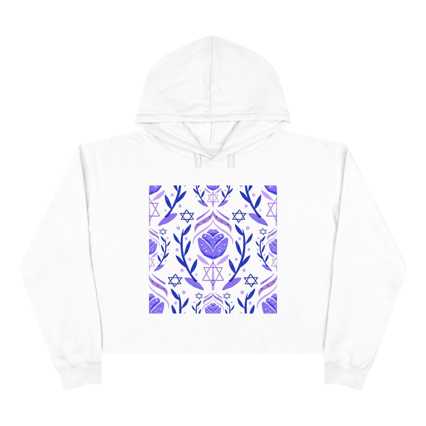 Yocheved Purples Crop Hoodie