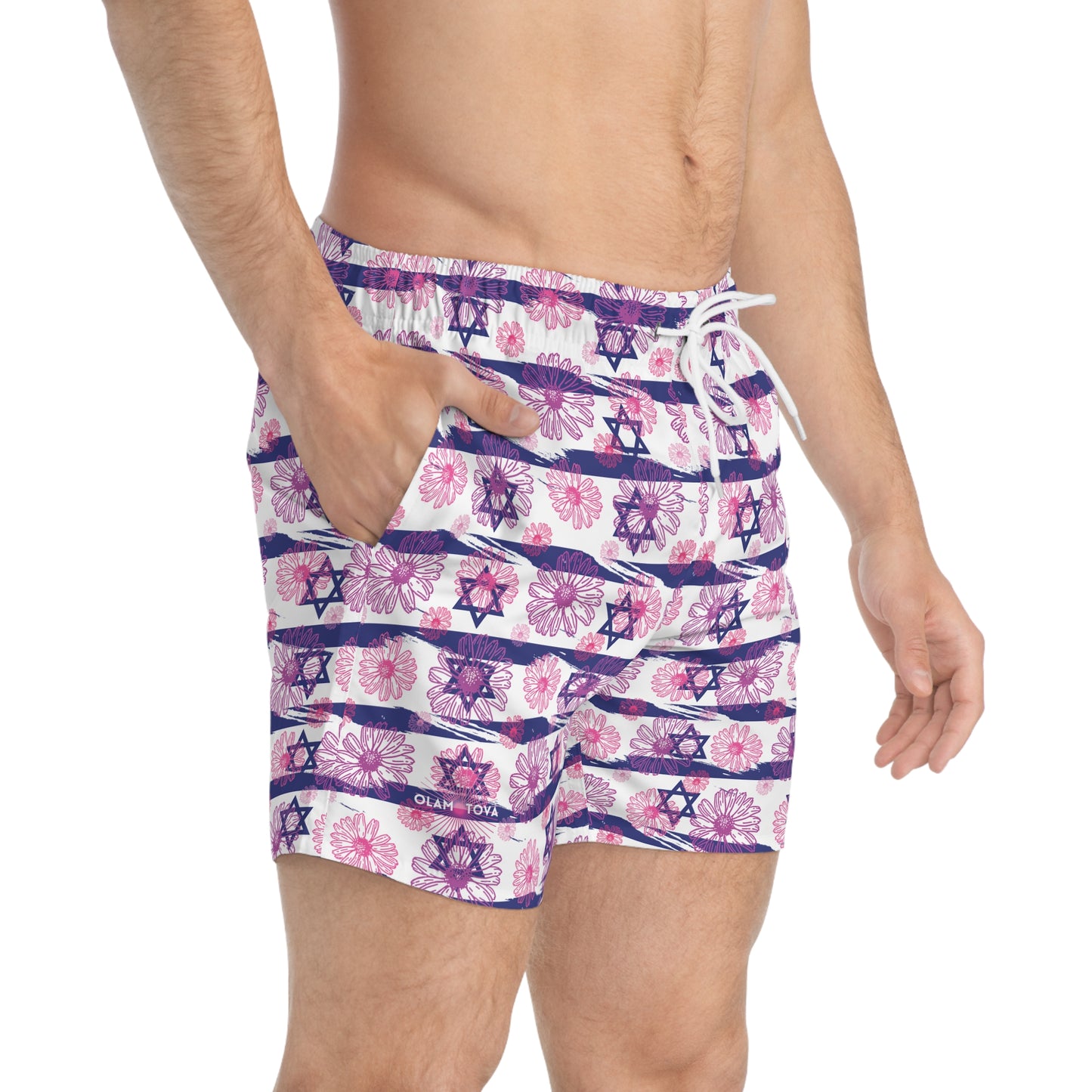 Israel Flowers Summer Swim Trunks