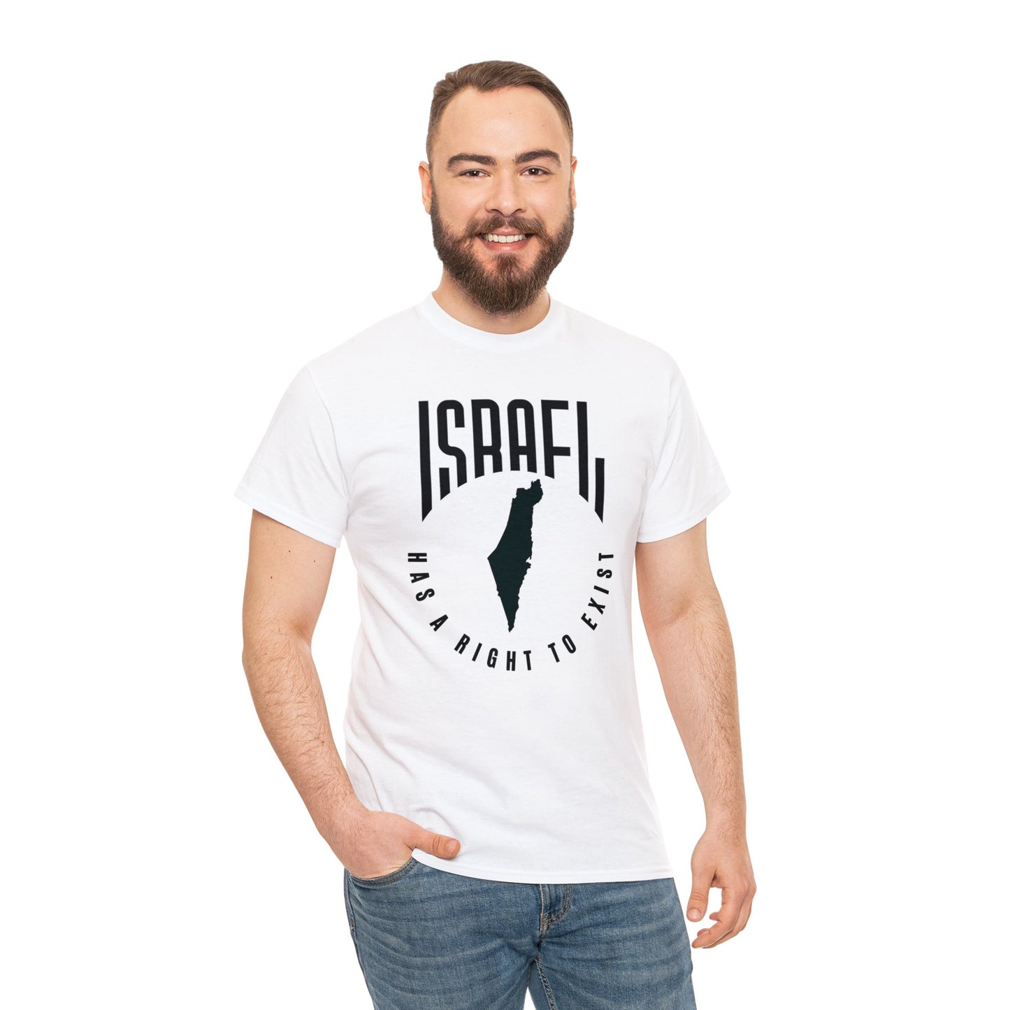 Israel Has A Right To Exist Black Unisex Heavy Cotton Tee