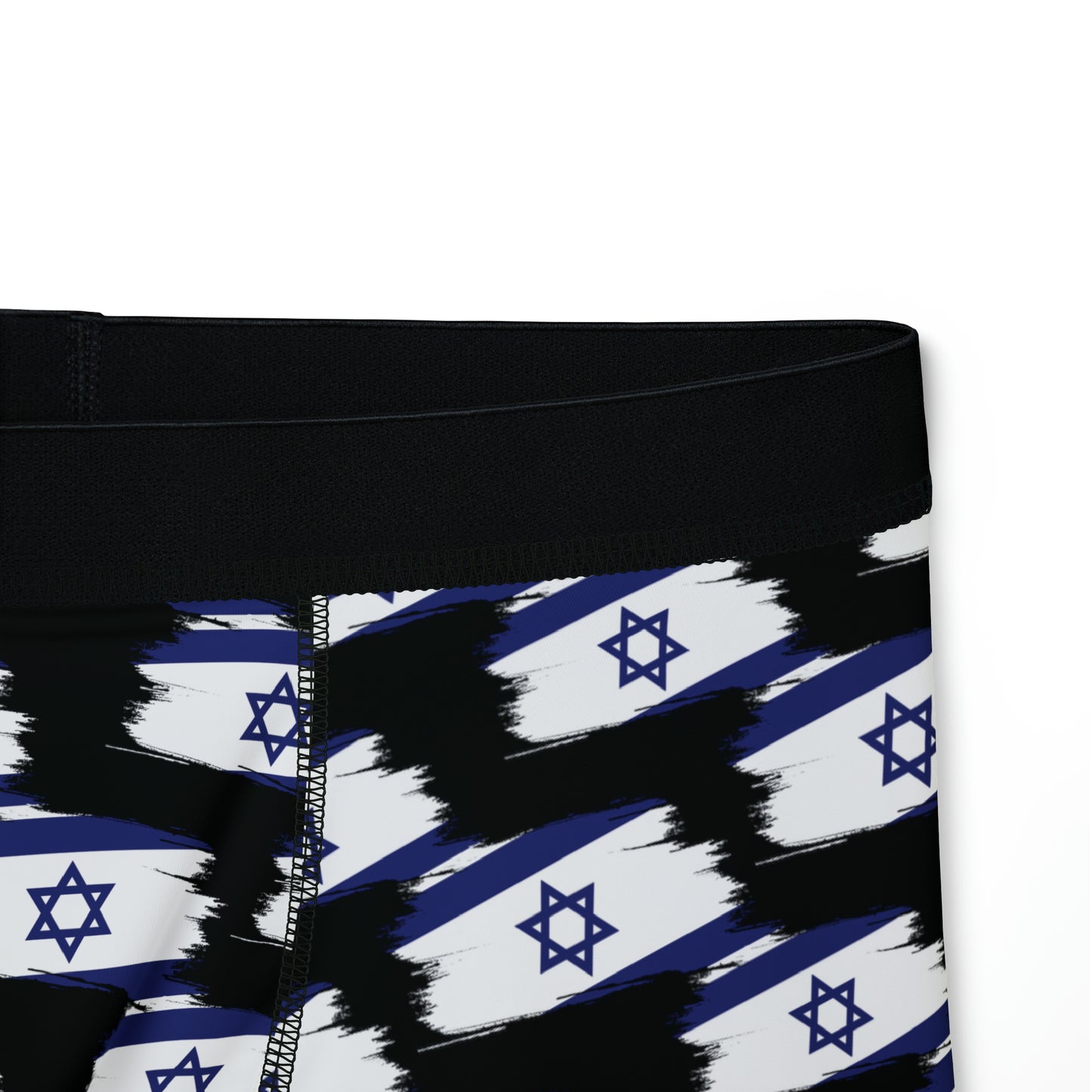 Ilay Larger Israel Flag Pattern on Black Men's Boxers