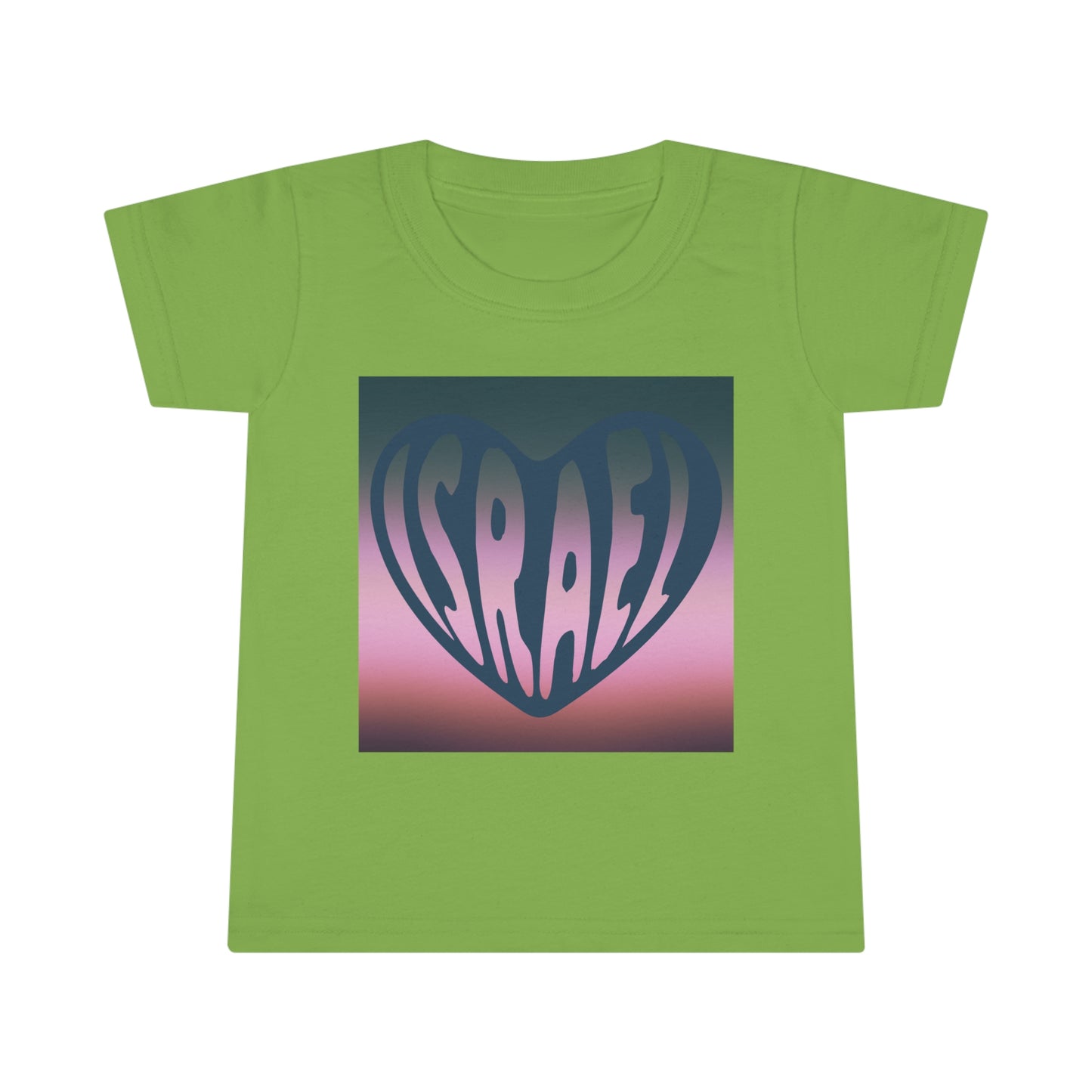 Joseph Israel Heart Forrest Green & Pale Pink Square Toddler T-Shirt