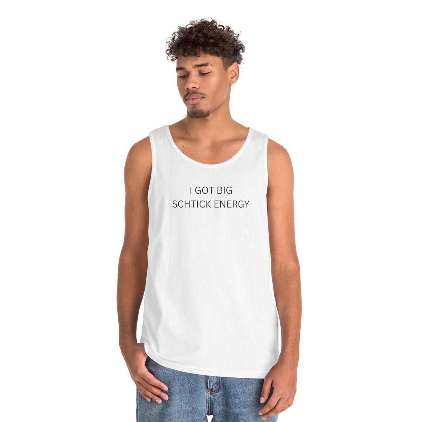 Big Schtick Energy Unisex Heavy Cotton Tank Top