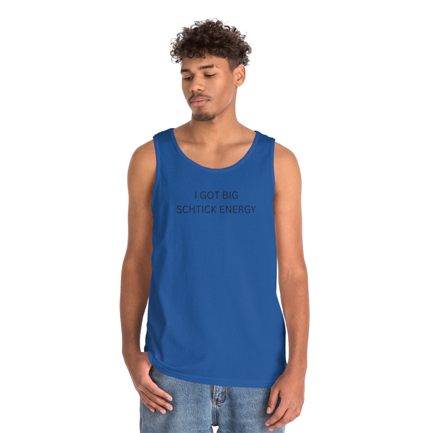 Big Schtick Energy Unisex Heavy Cotton Tank Top