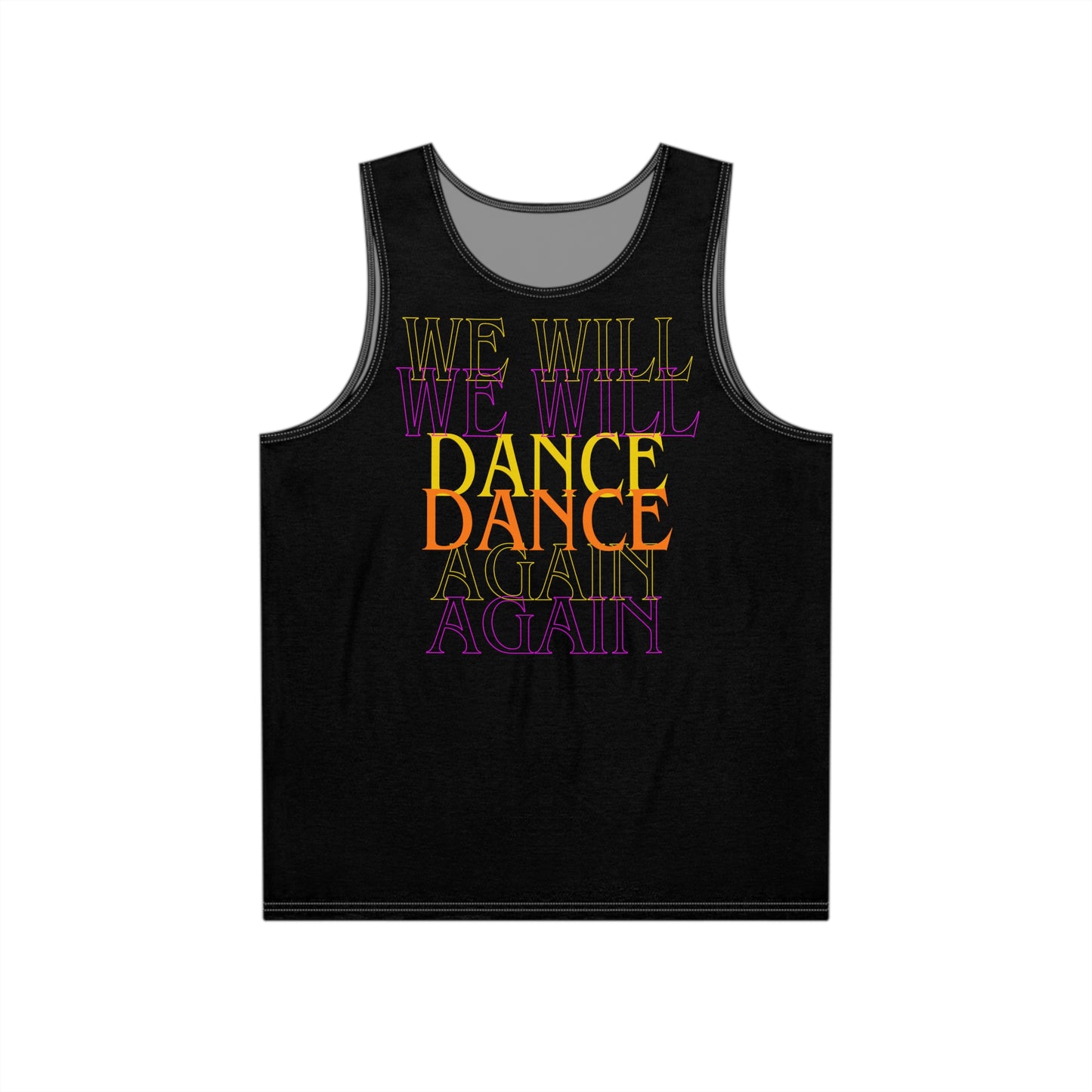 We Will Dance Again Yellow Pink & Orange Doubled Men's Tank