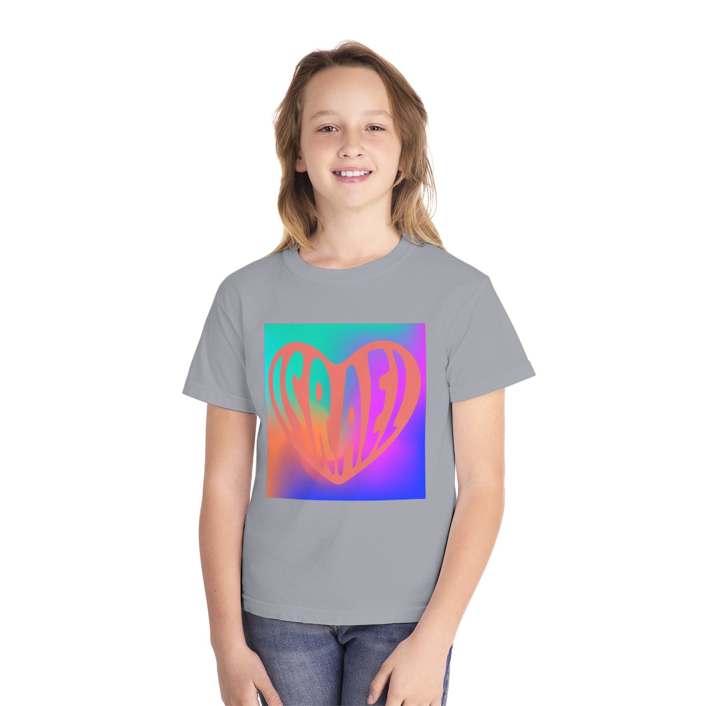 Joseph Israel Heart Rainbow Square Youth Midweight Tee