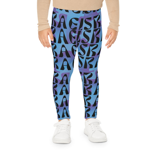 Flow & Squiggle Israel Indigo on Blue Kids Leggings