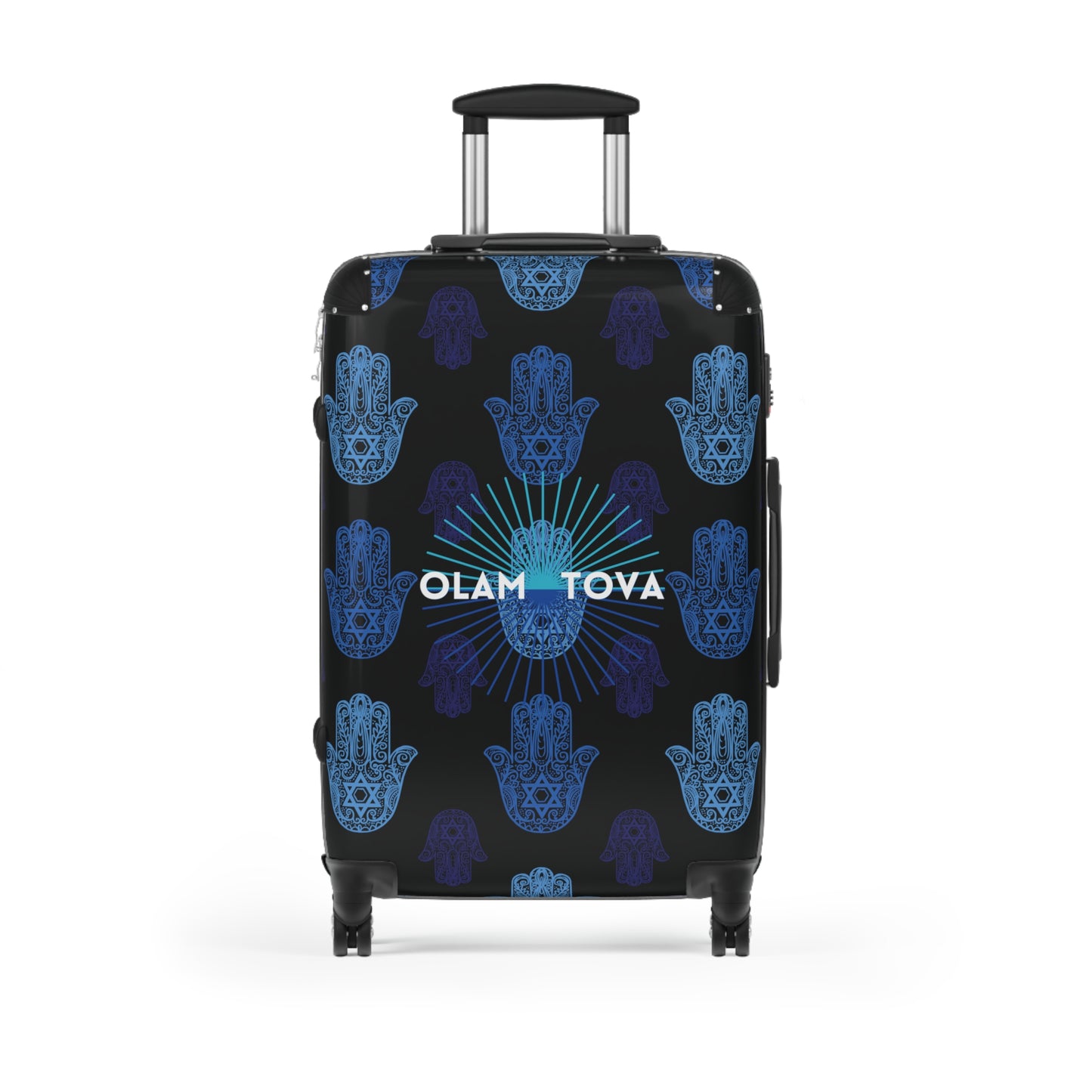 Gita Navy Blue Mix Hamsa Pattern Suitcase