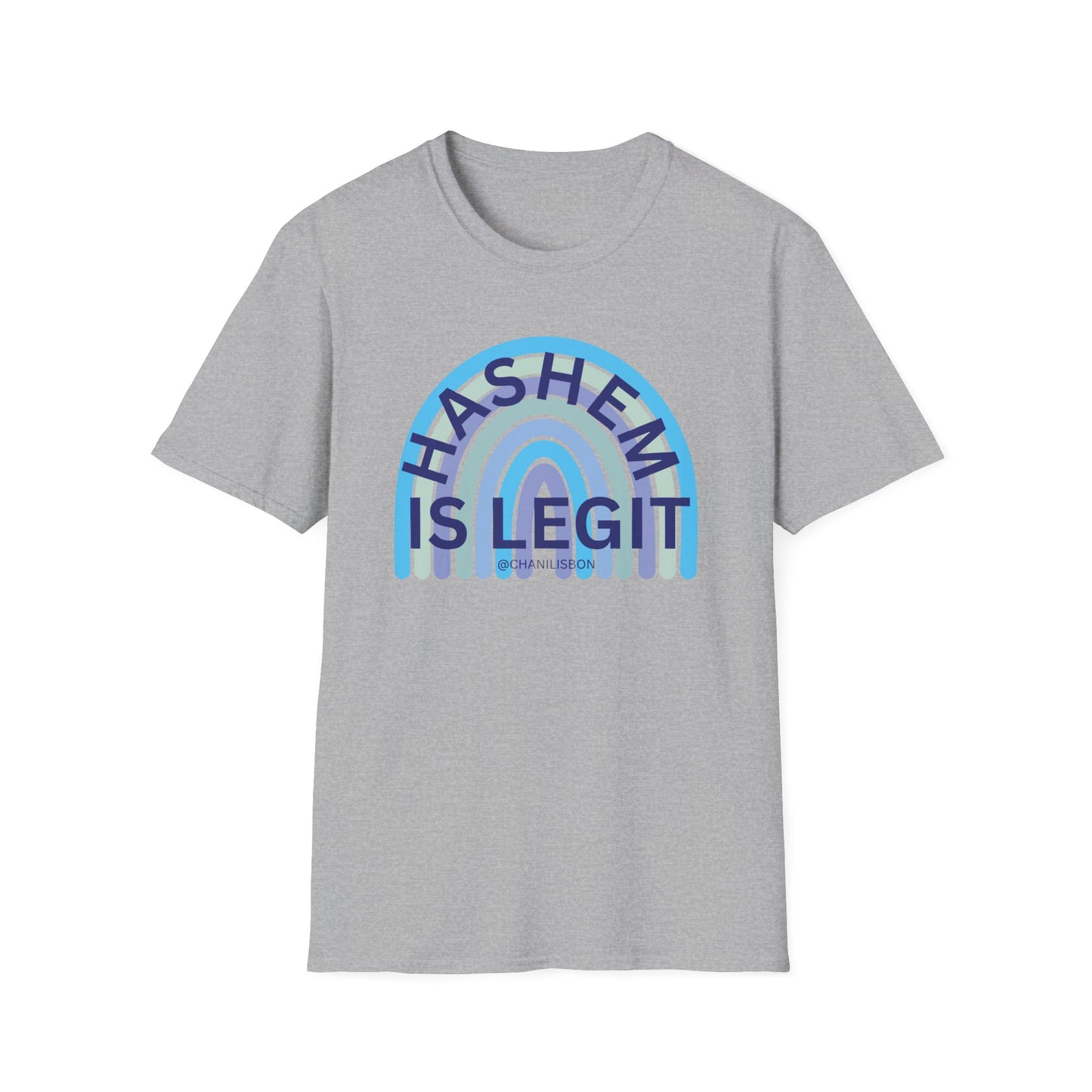 Chani Libson Hashem Is Legit Quote Blue Unisex Softstyle T-Shirt