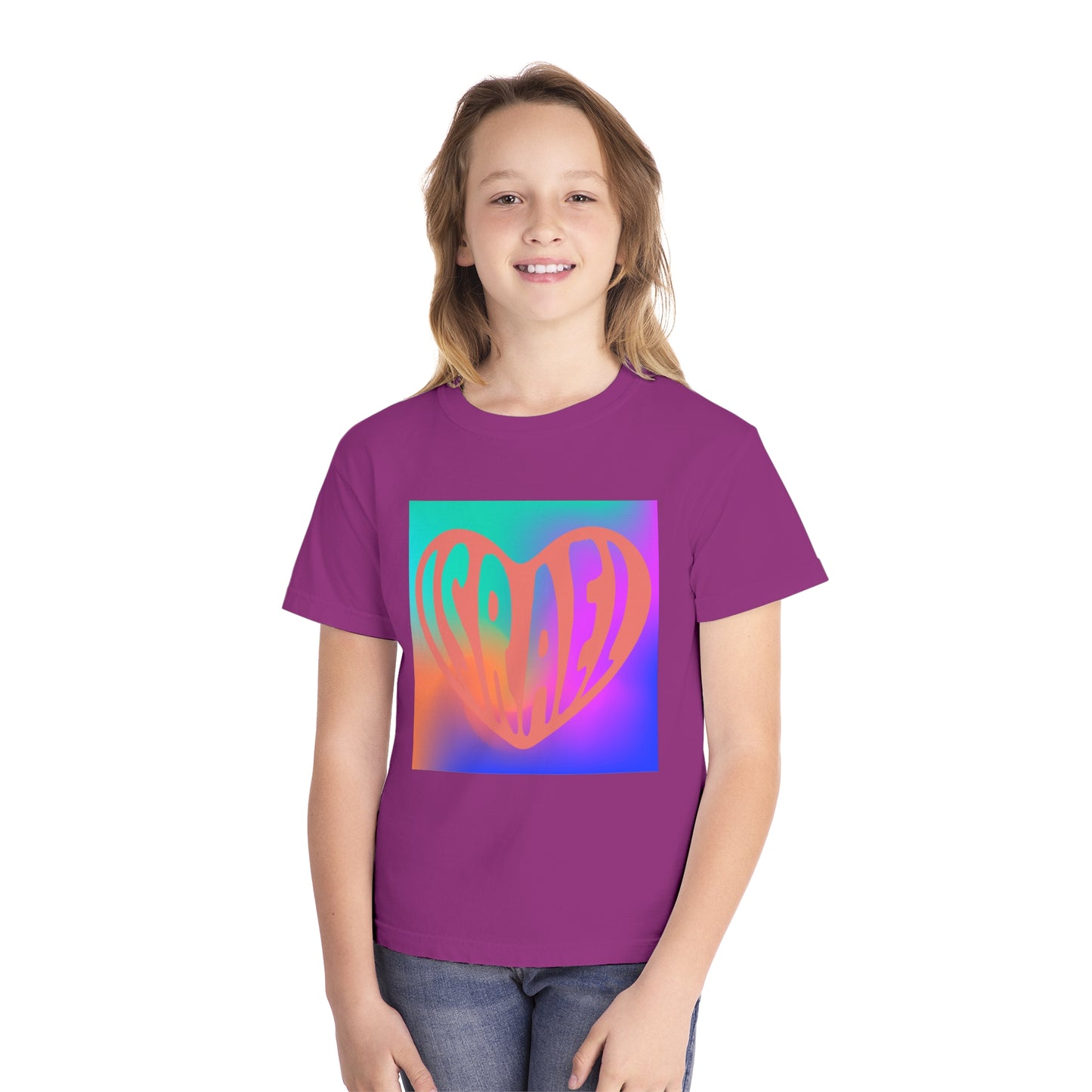 Joseph Israel Heart Rainbow Square Youth Midweight Tee