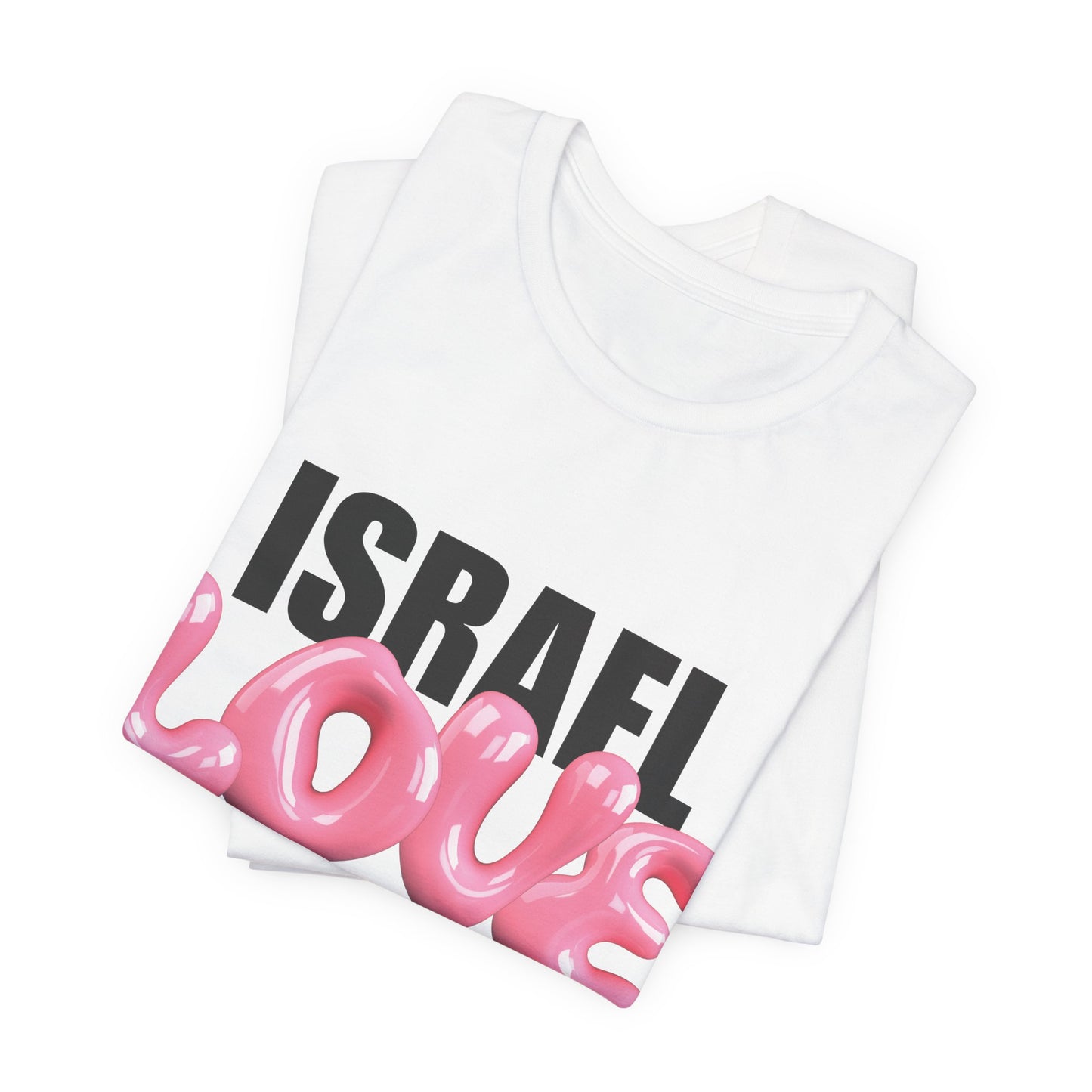 Israel Love Pink Balloons Unisex Jersey Short Sleeve Tee