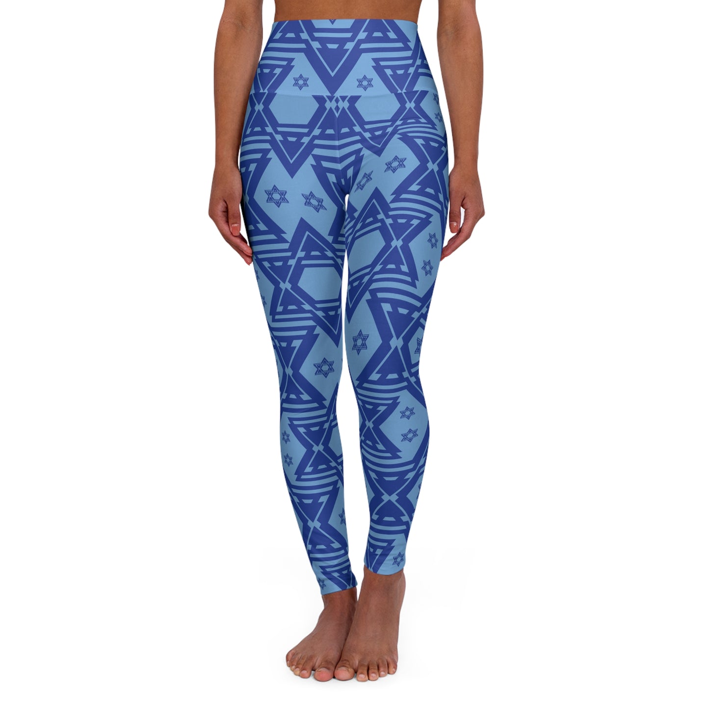 Maayan Blue & Blue High Waisted Yoga Leggings