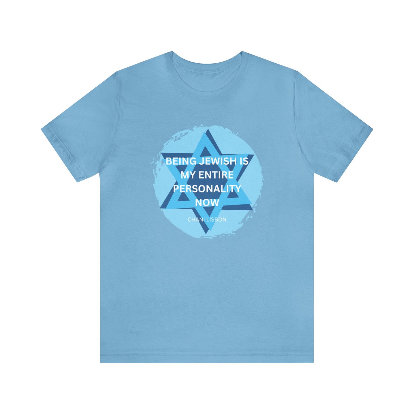 Chani Libson Jewish Personality Quote Design G Blue Unisex Jersey Short Sleeve Tee