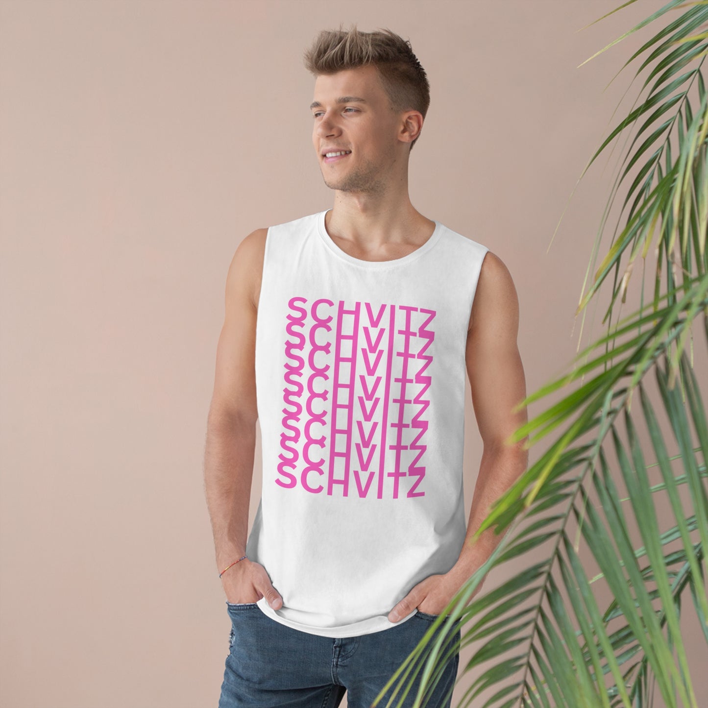 Pink Multi Schvitz Unisex Barnard Tank