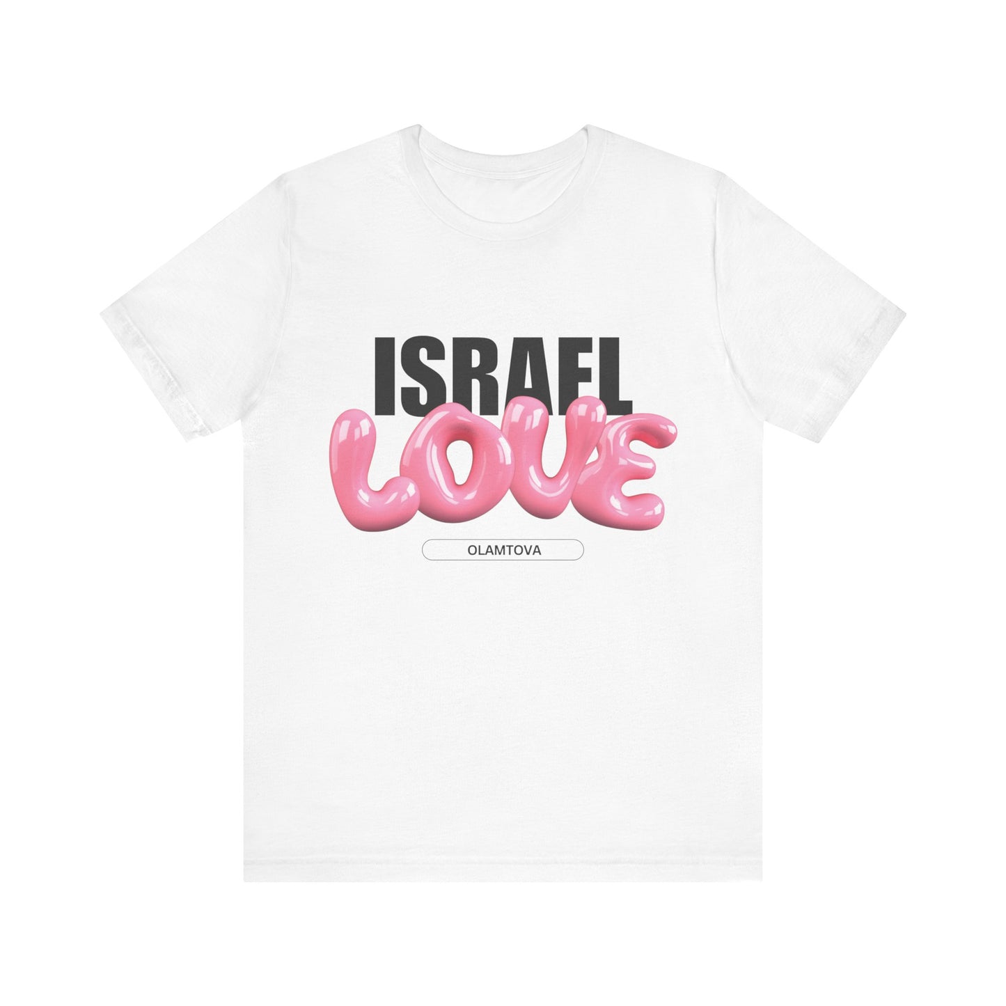 Israel Love Pink Balloons Unisex Jersey Short Sleeve Tee