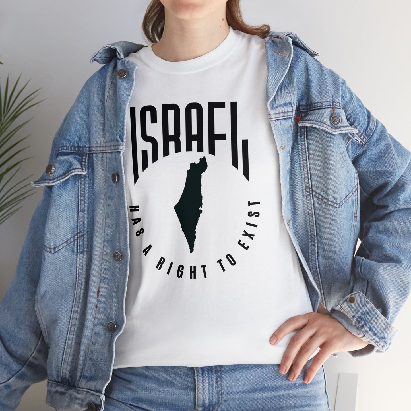 Israel Has A Right To Exist Black Unisex Heavy Cotton Tee