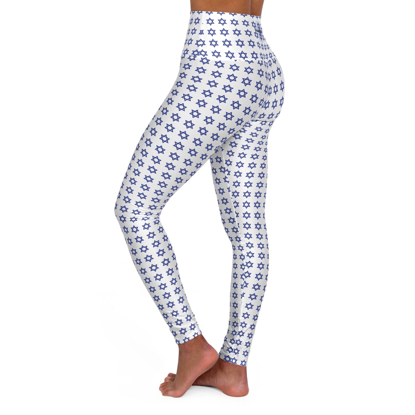 Ofir on White High Waisted Yoga Leggings