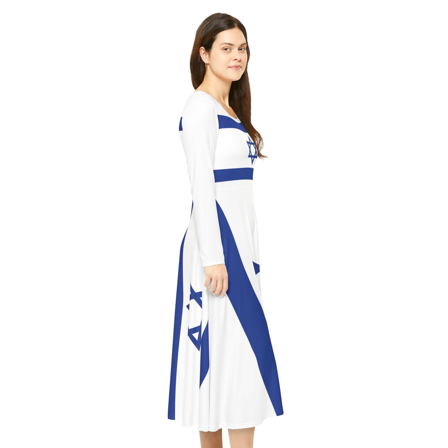 Heart, Body, & Soul Belongs To Israel Women's Long Sleeve Dance Dress