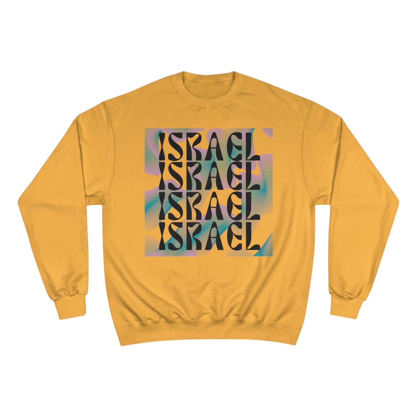 Flow & Squiggle Israel Teal Square Champion Sweatshirt