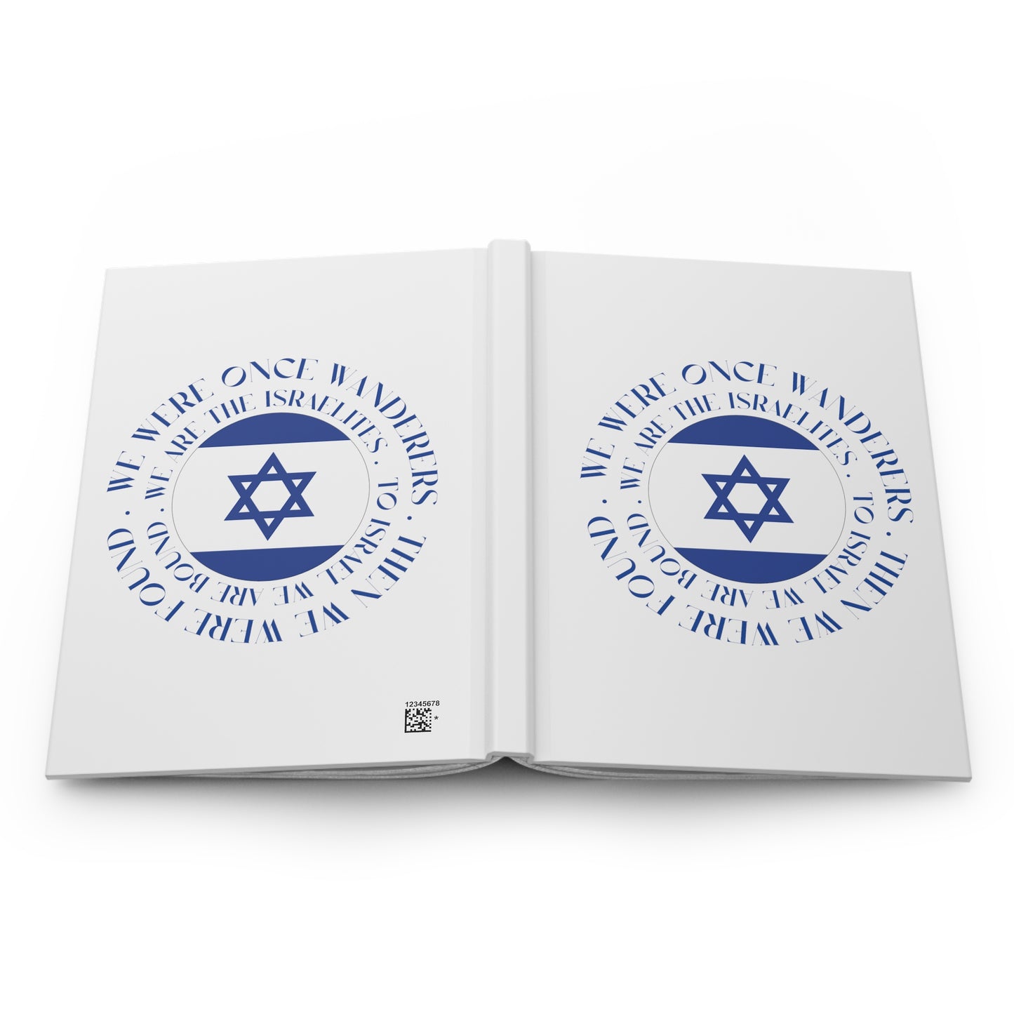 We Were Once Wanderers Israel Blue & White Hardcover Journal Matte