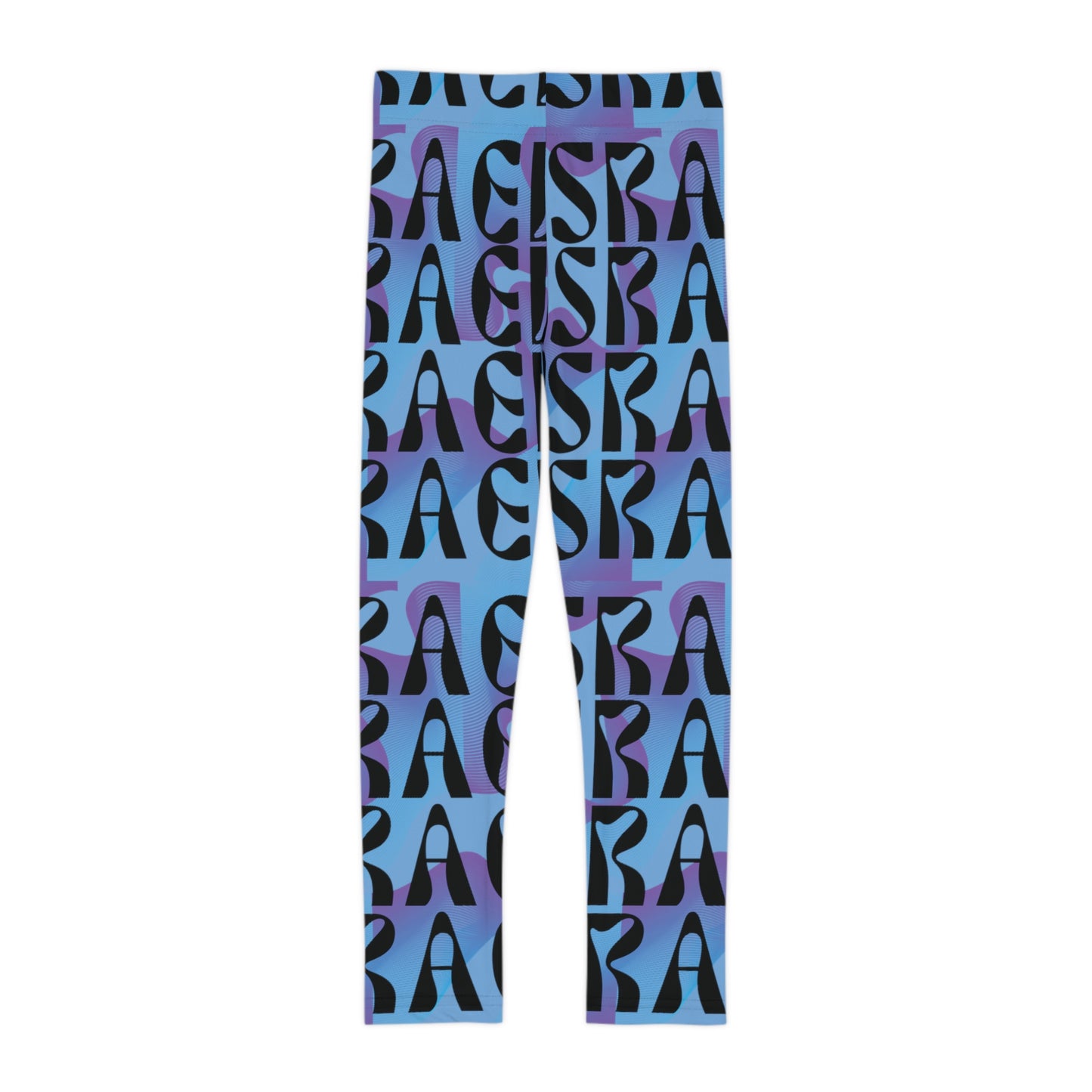 Flow & Squiggle Israel Indigo on Blue Kids Leggings