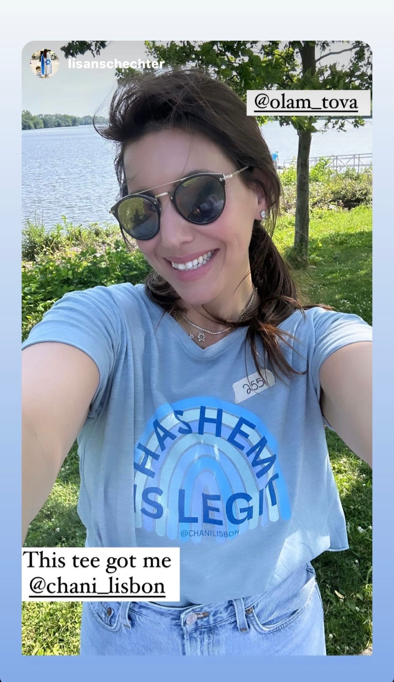 Chani Libson Hashem Is Legit Quote Blue Unisex Softstyle T-Shirt