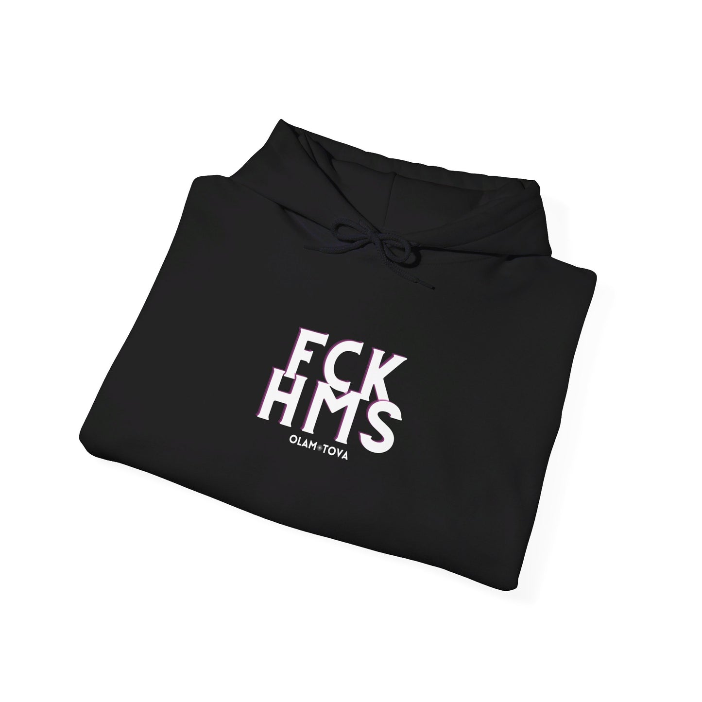 FCK HMS White & Pink Unisex Heavy Blend™ Hooded Sweatshirt