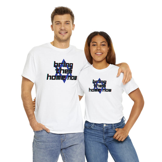 Bring Them Home Now Star of David Black & Blue Unisex Heavy Cotton Tee