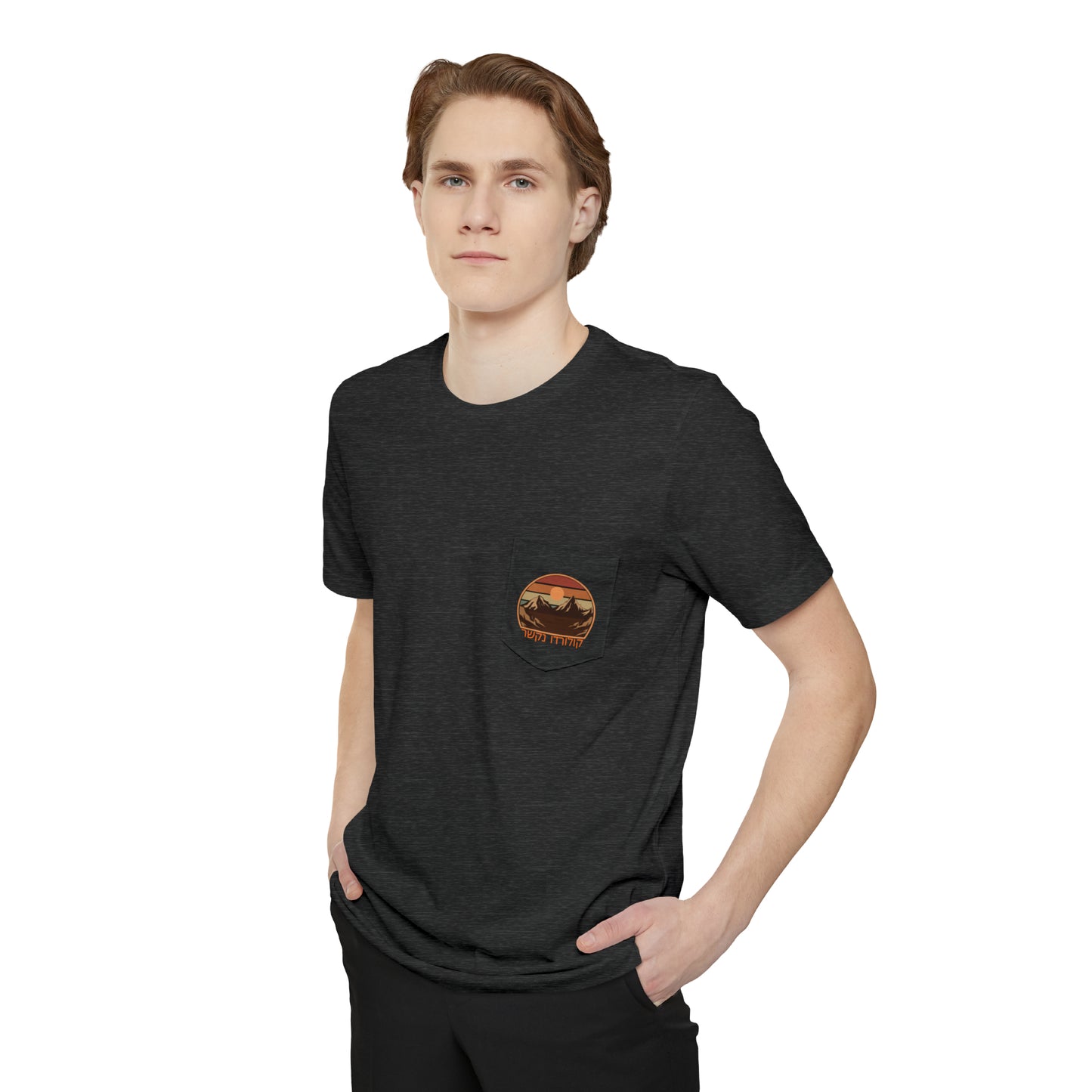 Colorado Bound Mountain Circle Unisex Pocket T-shirt