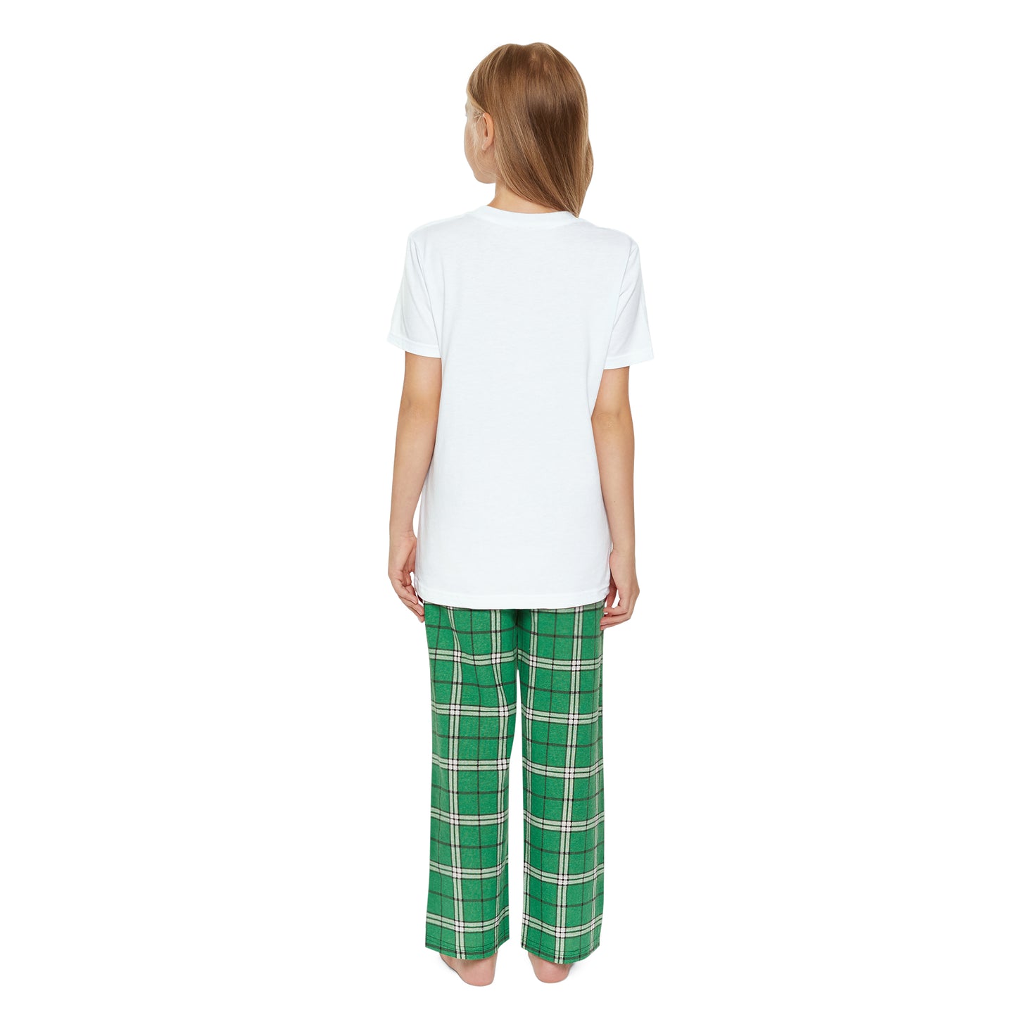 Batya Green Bat Mitzvah Pattern Youth Short Sleeve Outfit Set