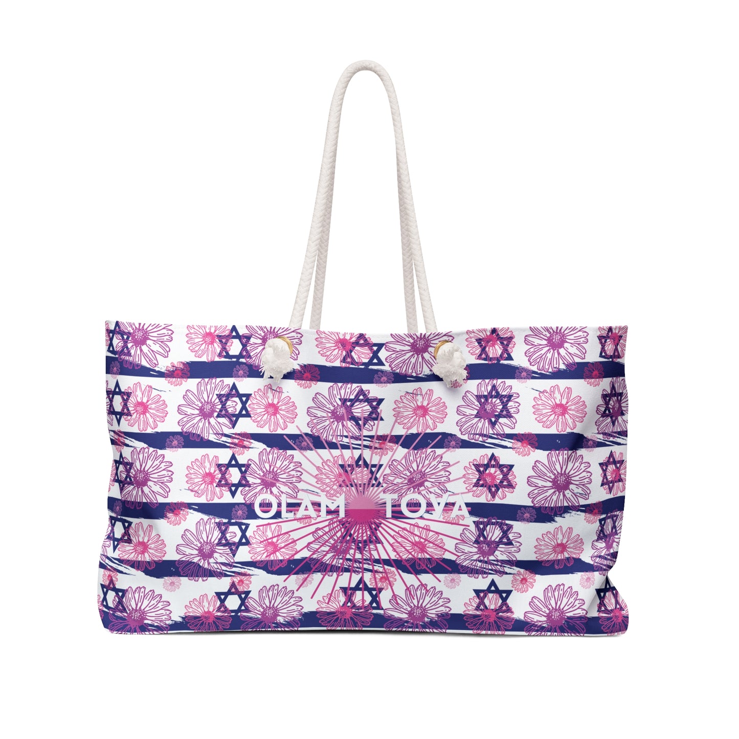 Israel Flower Summer Swim Weekender Bag