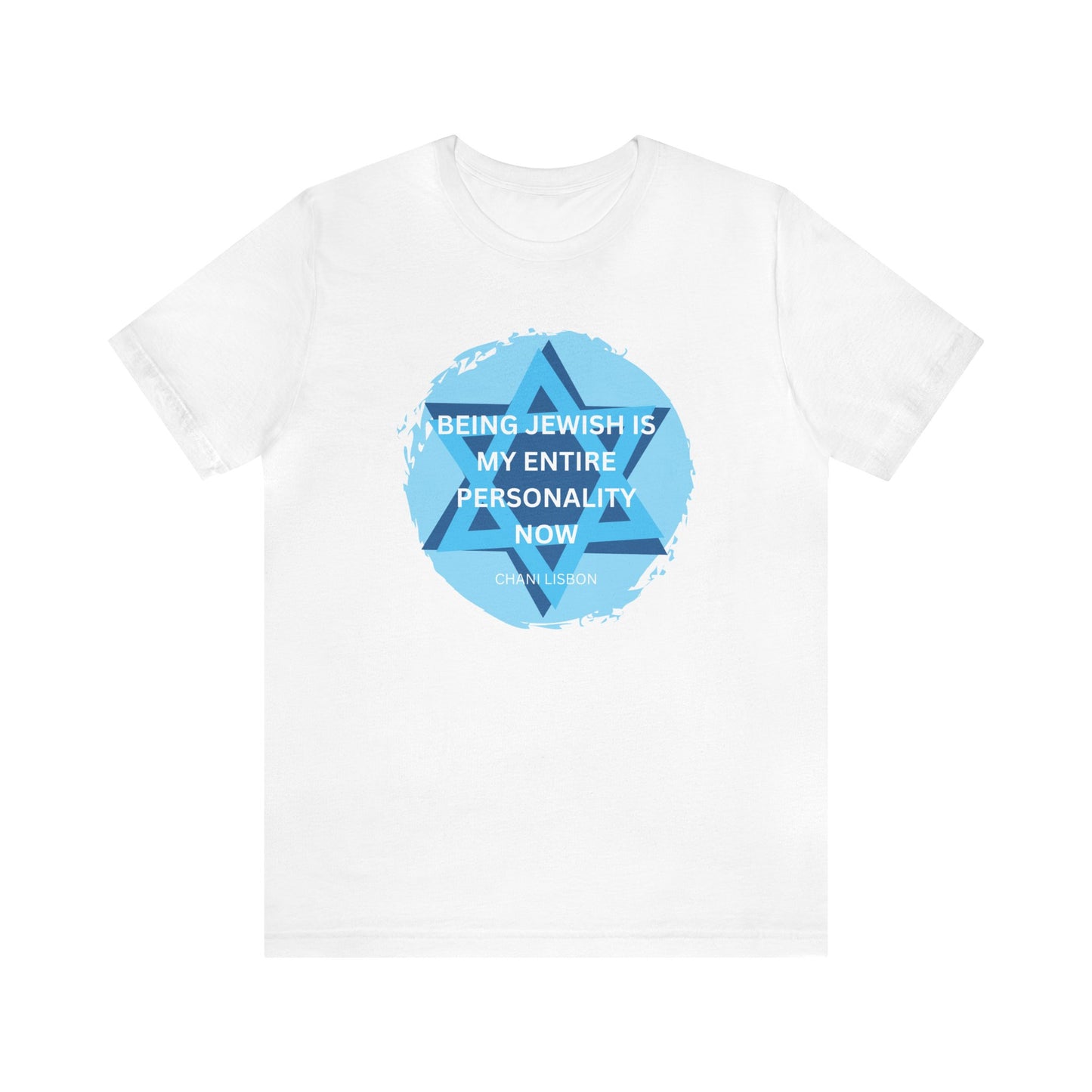 Chani Libson Jewish Personality Quote Design G Blue Unisex Jersey Short Sleeve Tee