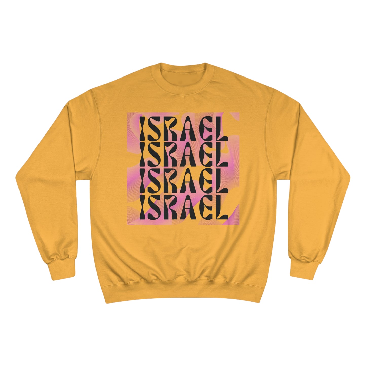 Flow & Squiggle Israel Pink & Coral Square Champion Sweatshirt