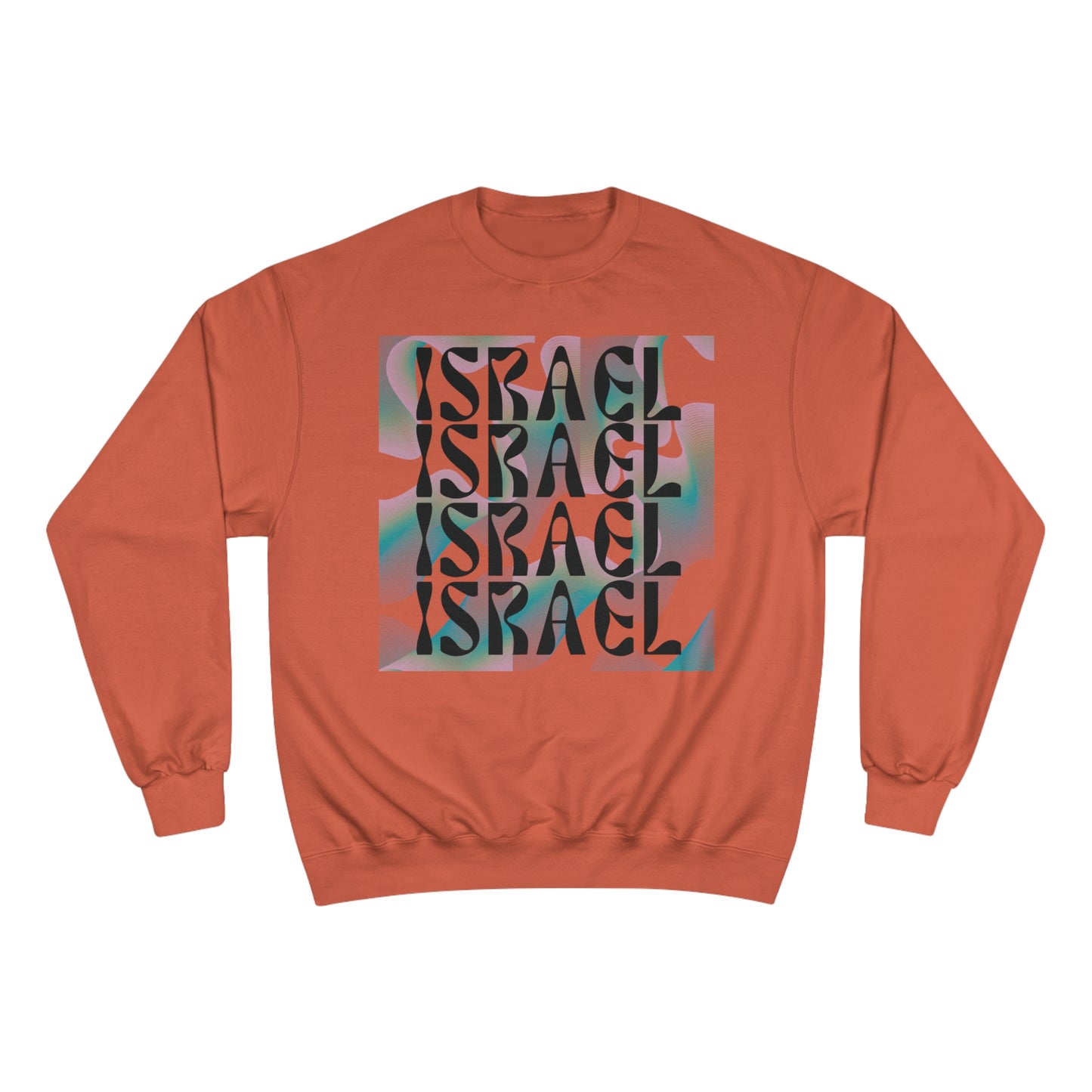 Flow & Squiggle Israel Teal Square Champion Sweatshirt