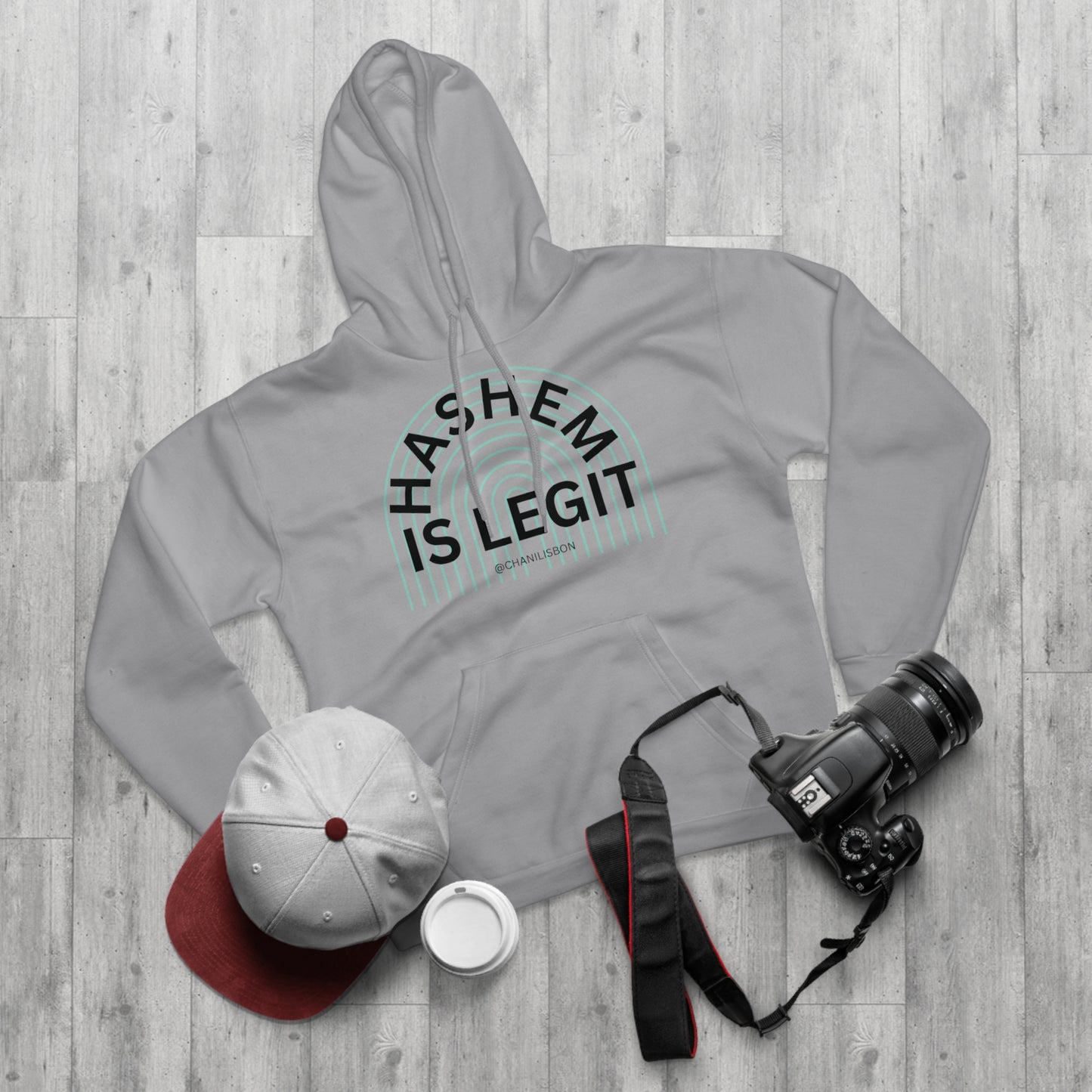 Chani Libson Hashem Is Legit Quote Teal Unisex Pullover Hoodie