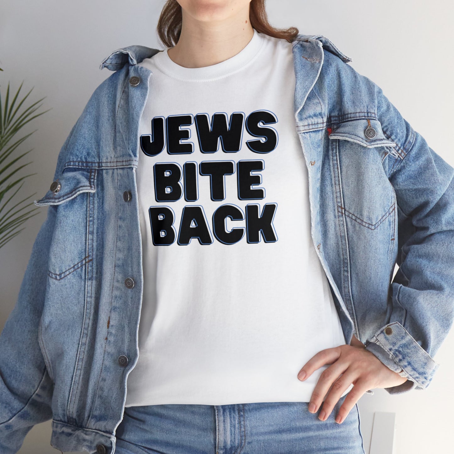 Jews Bite Back Black & Blue Unisex Heavy Cotton Tee