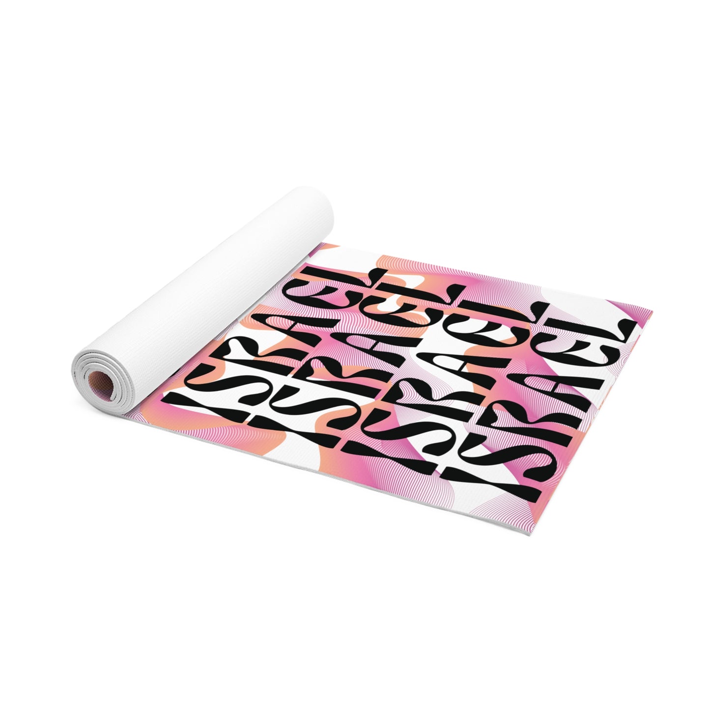 Flow & Squiggle Israel Pink & Coral Foam Yoga Mat