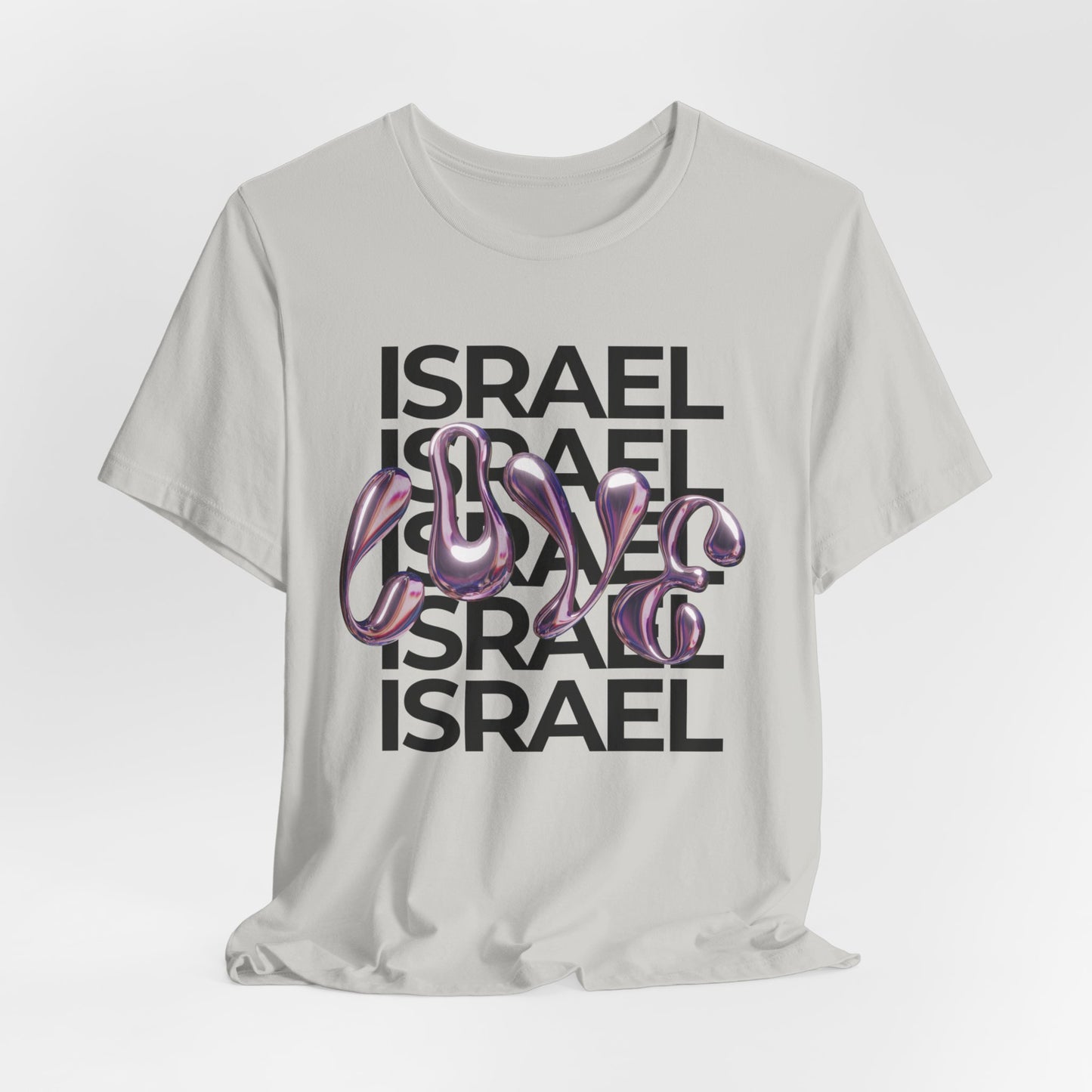 Metallic Love Israel Bubble Unisex Jersey Short Sleeve Tee