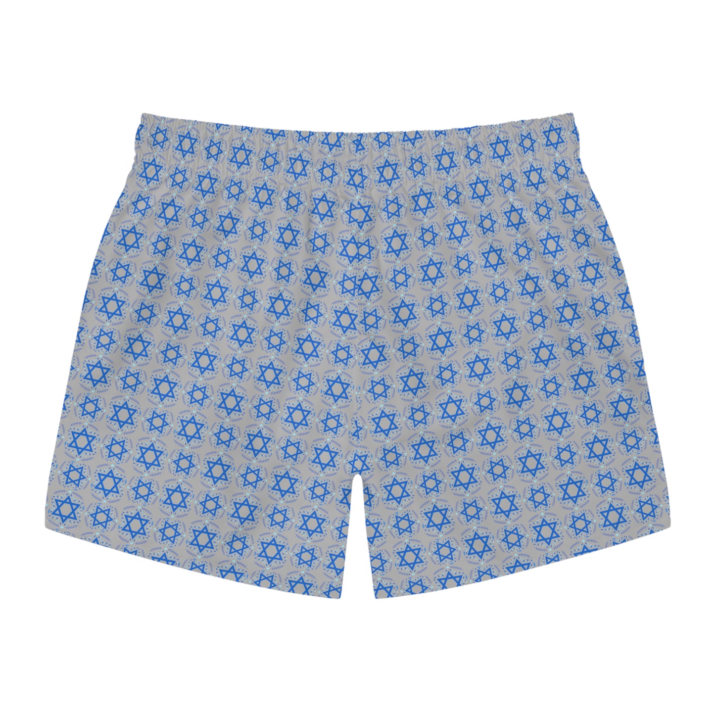 Yechiel Light Grey Star Swim Trunks