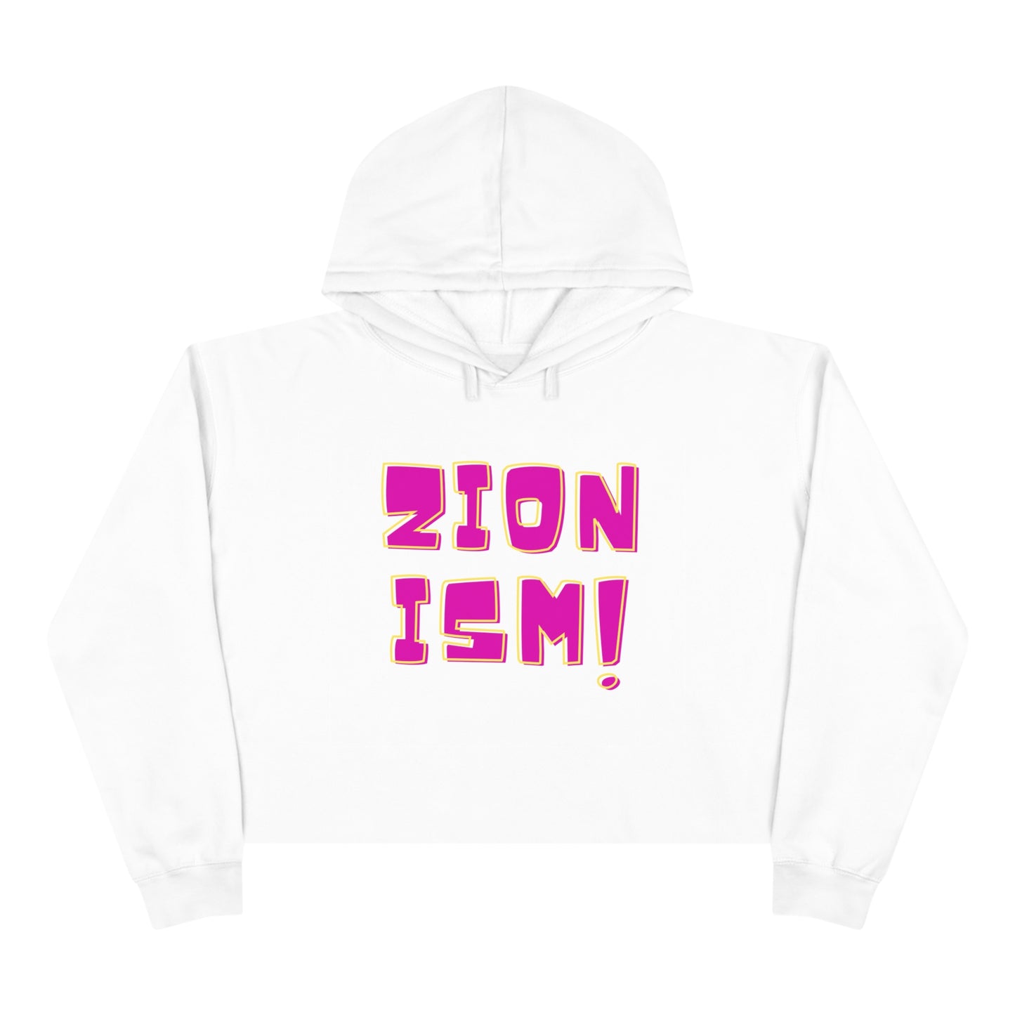 ZION Black Pink Crop Hoodie