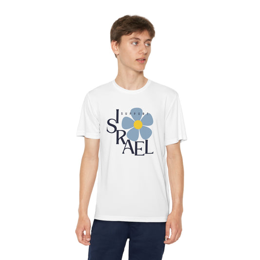 Isa Black Support Israel Flower Youth Competitor Tee