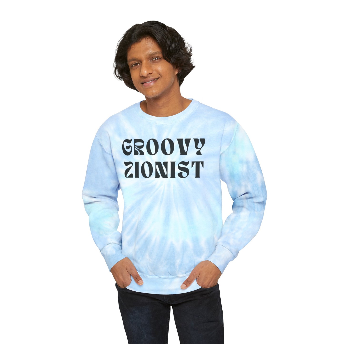 Groovy Zionist Unisex Tie-Dye Sweatshirt