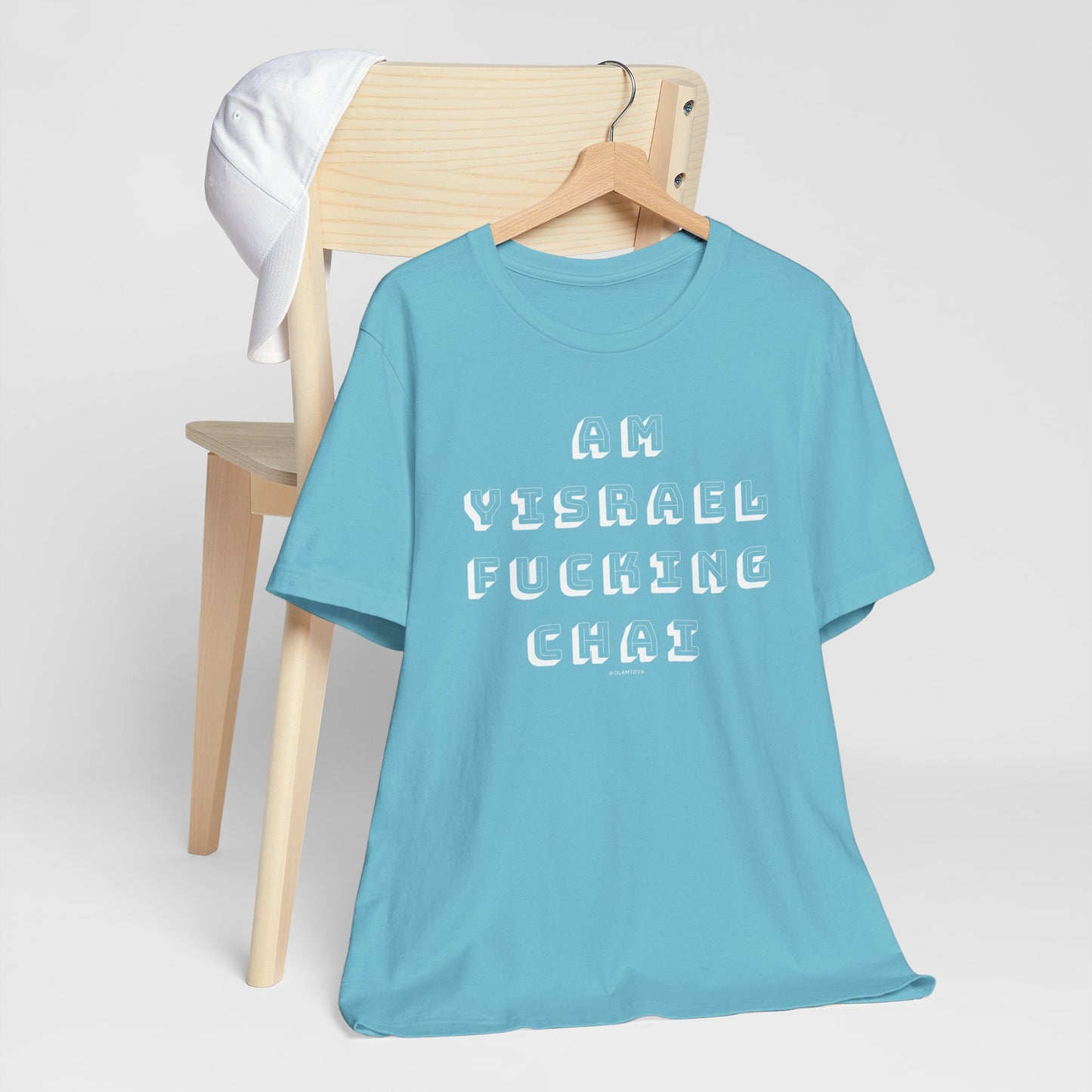 Am Yisrael Fucking Chai White Unisex Jersey Short Sleeve Tee