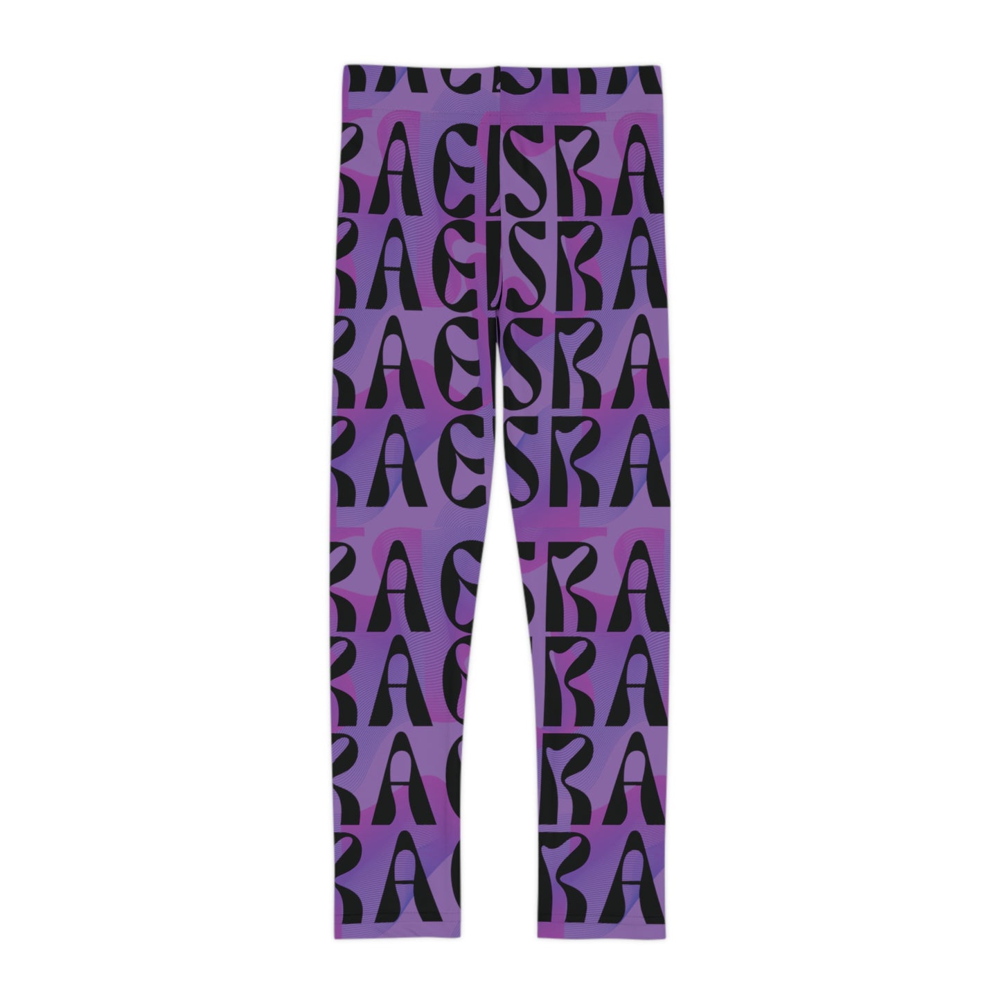 Flow & Squiggle Israel Purple on Purple Kids Leggings