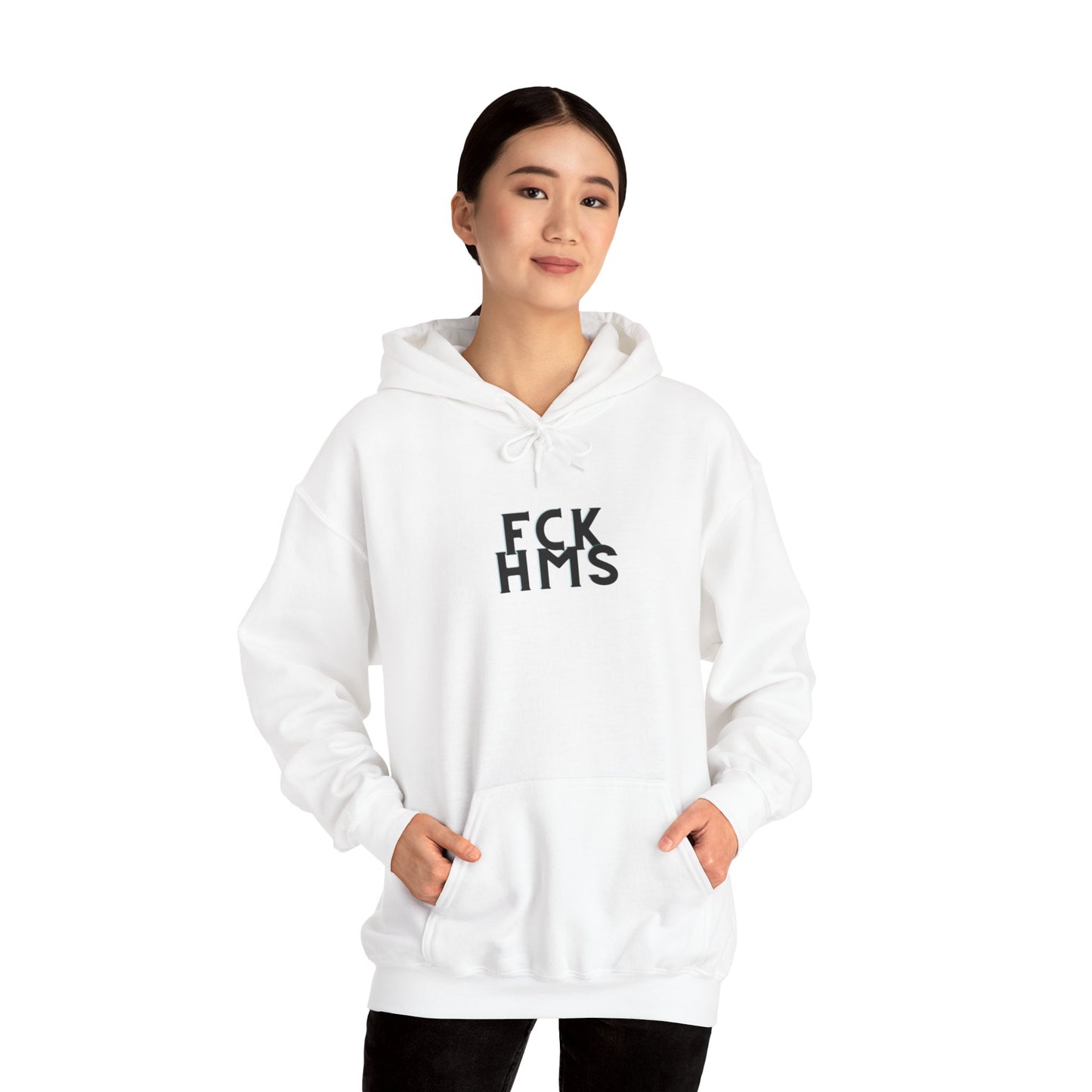 FCK HMS Black & Teal Unisex Heavy Blend™ Hooded Sweatshirt