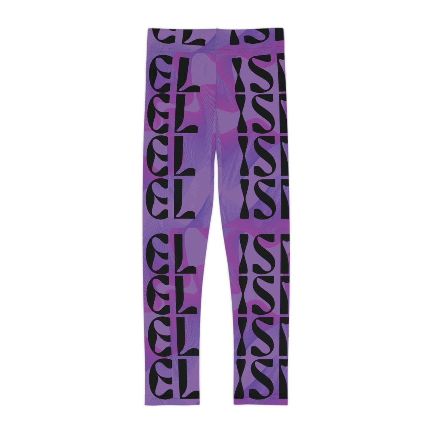 Flow & Squiggle Israel Purple on Purple Kids Leggings