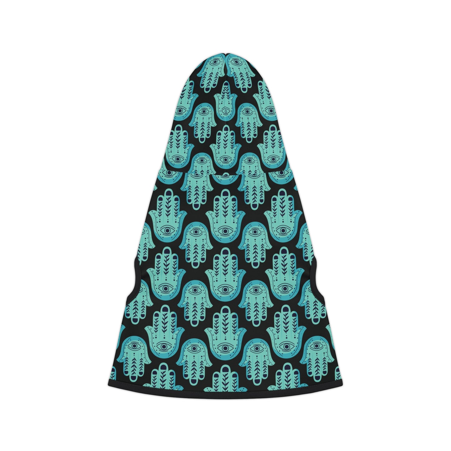 Hannah Bright Turquoise Hamsa Pattern Pet Hoodie