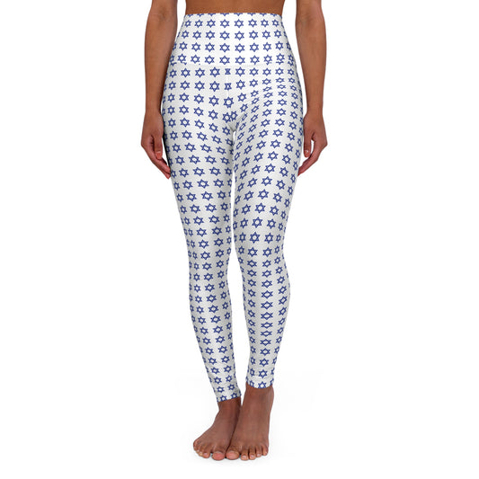 Ofir on White High Waisted Yoga Leggings