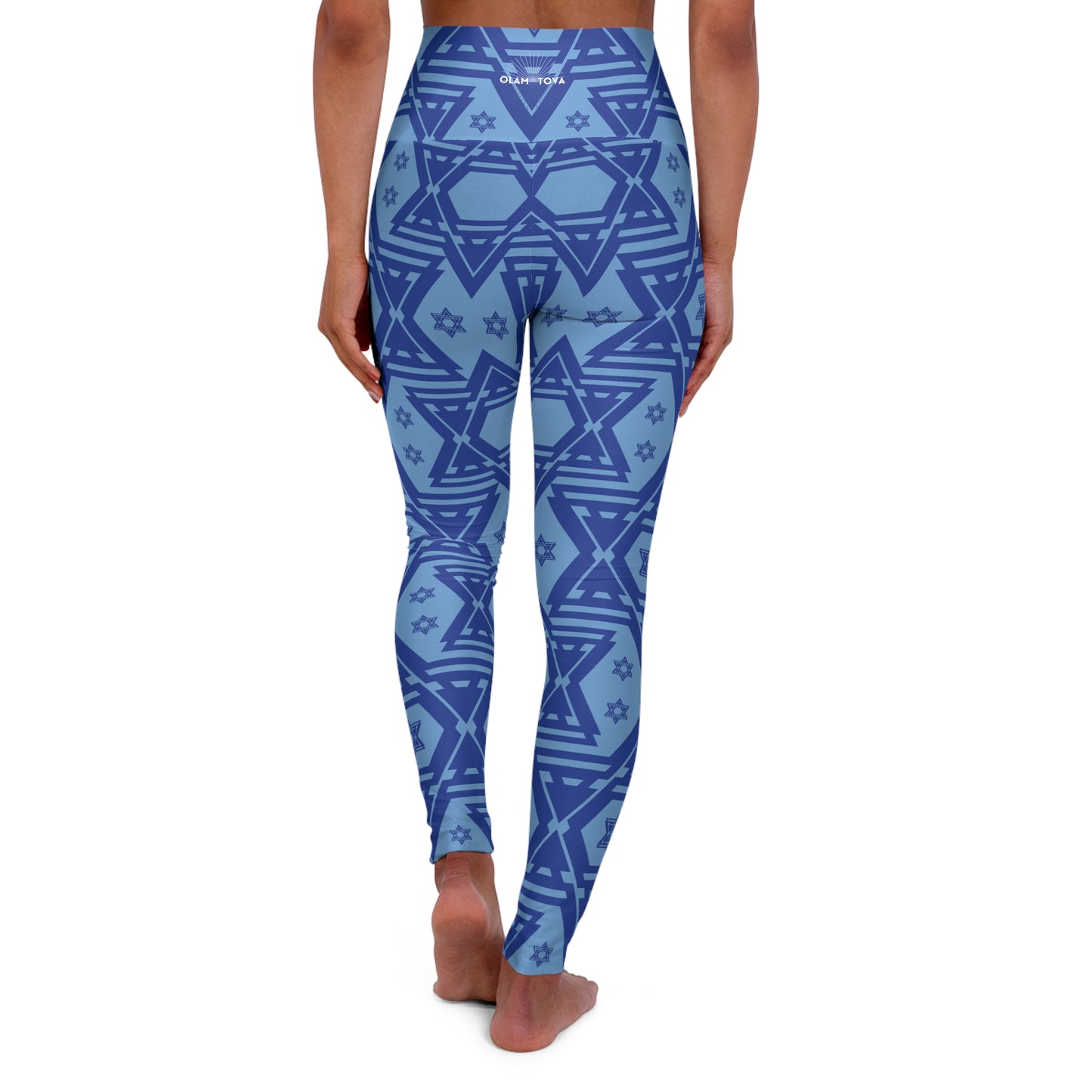 Maayan Blue & Blue High Waisted Yoga Leggings