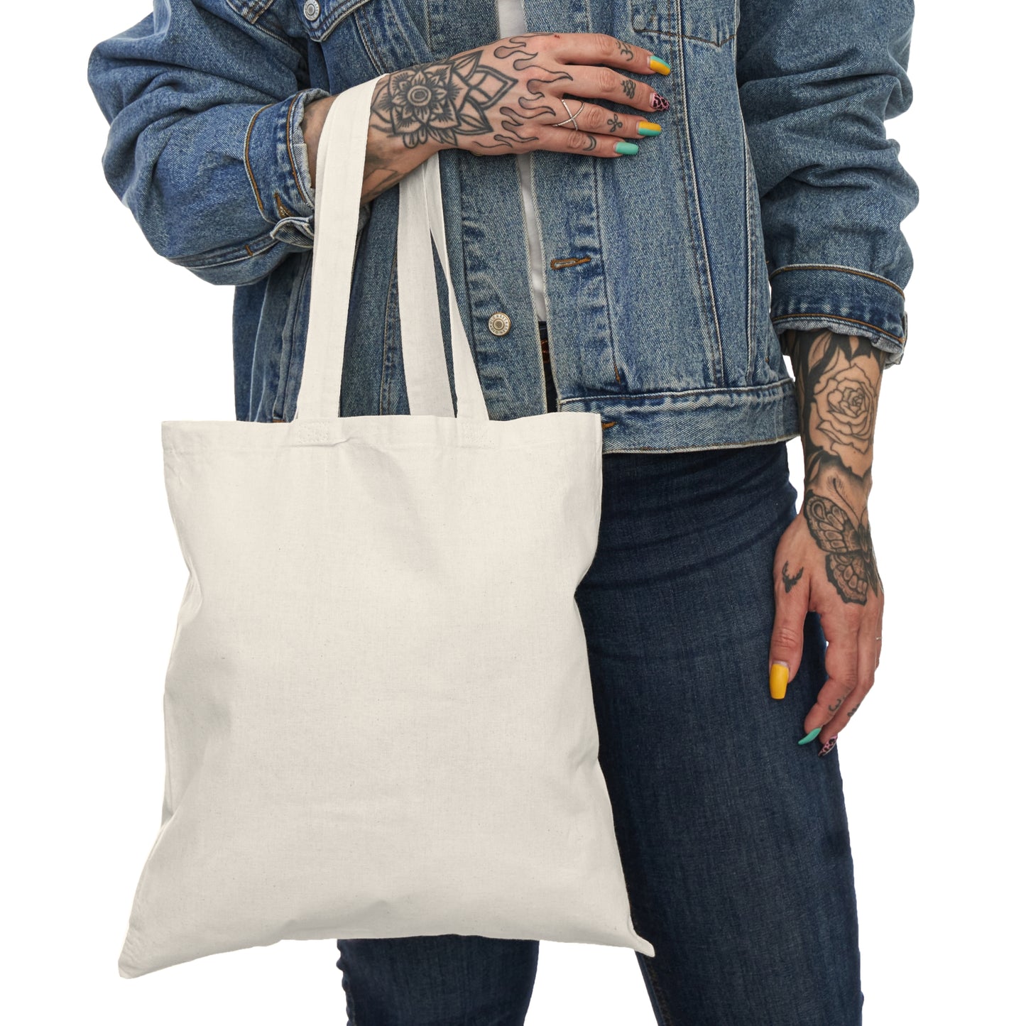 Ilana Blue Israel Heart Natural Tote Bag